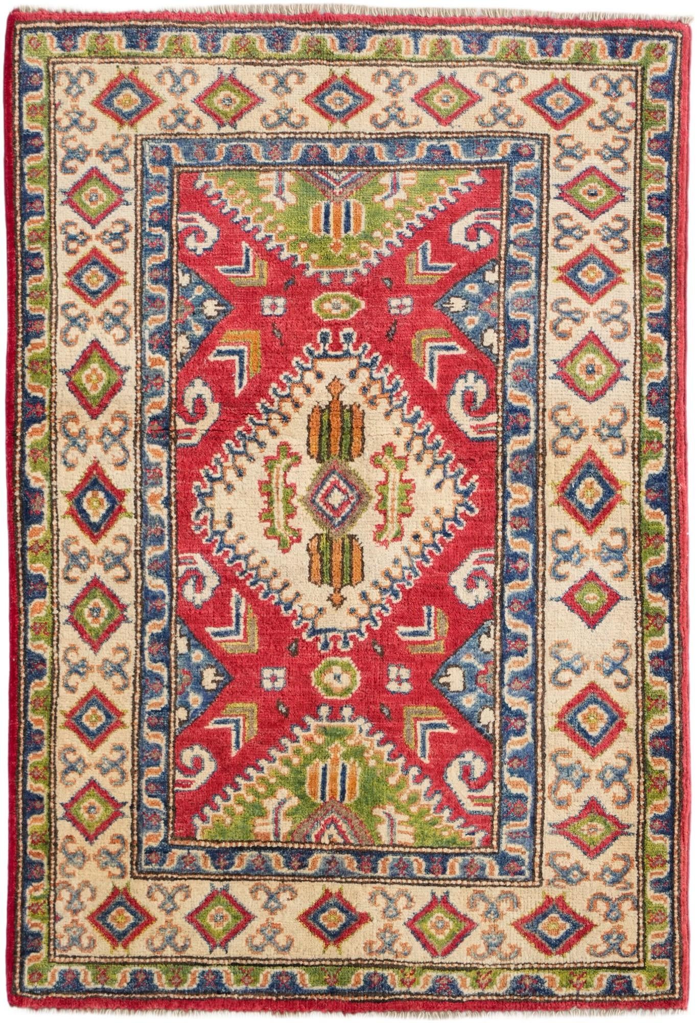 2' 9 x 4' Hand Knotted Kazak Rug