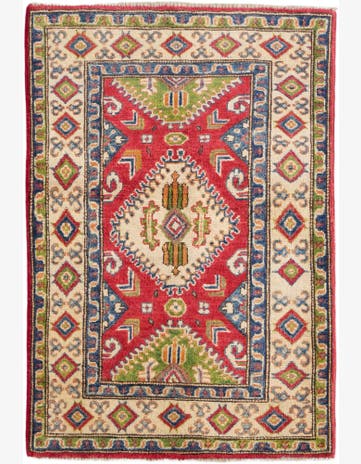 2' 9 x 4' Hand Knotted Kazak Rug