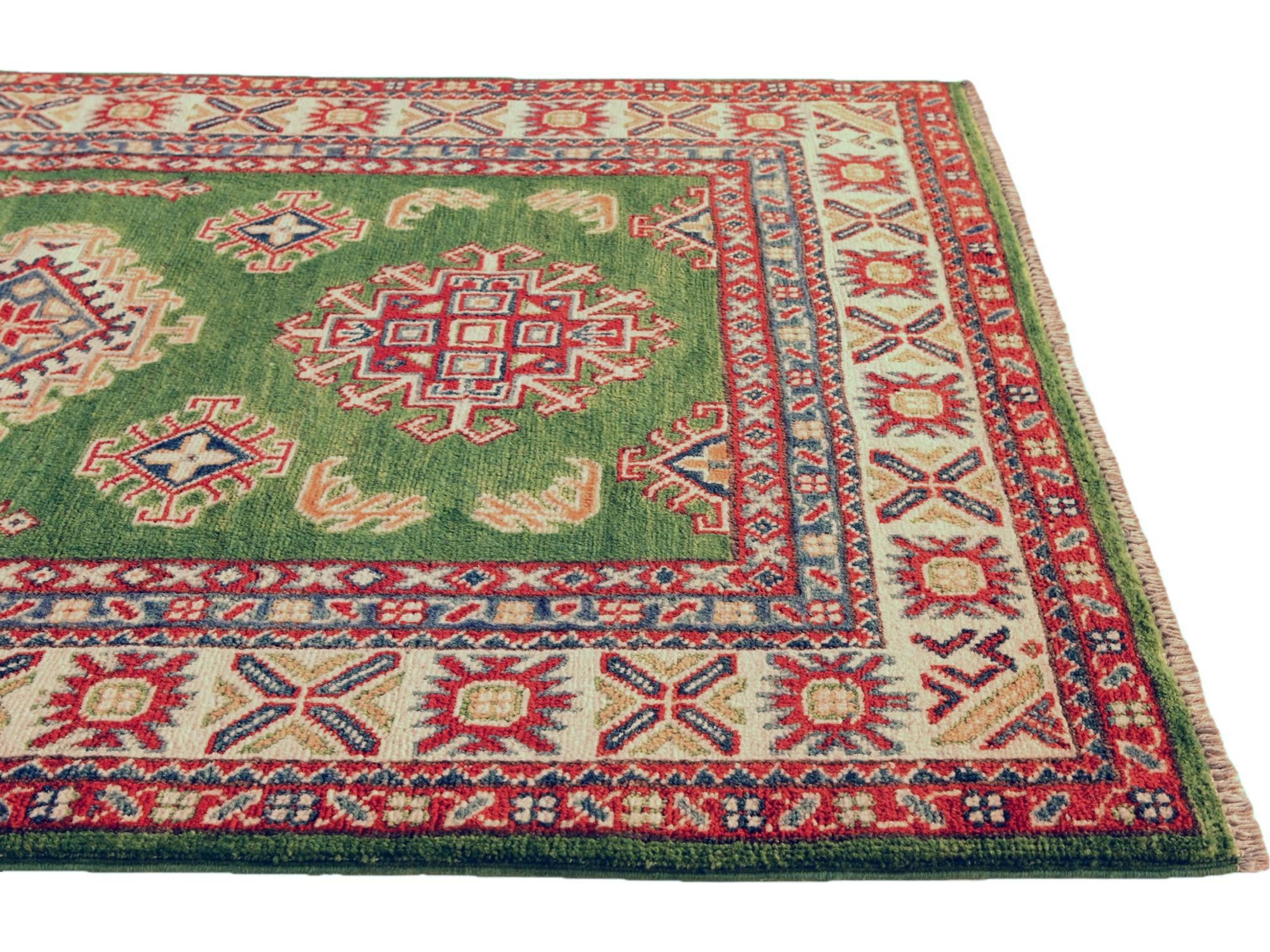 3' 4 x 5' Hand Knotted Kazak Rug