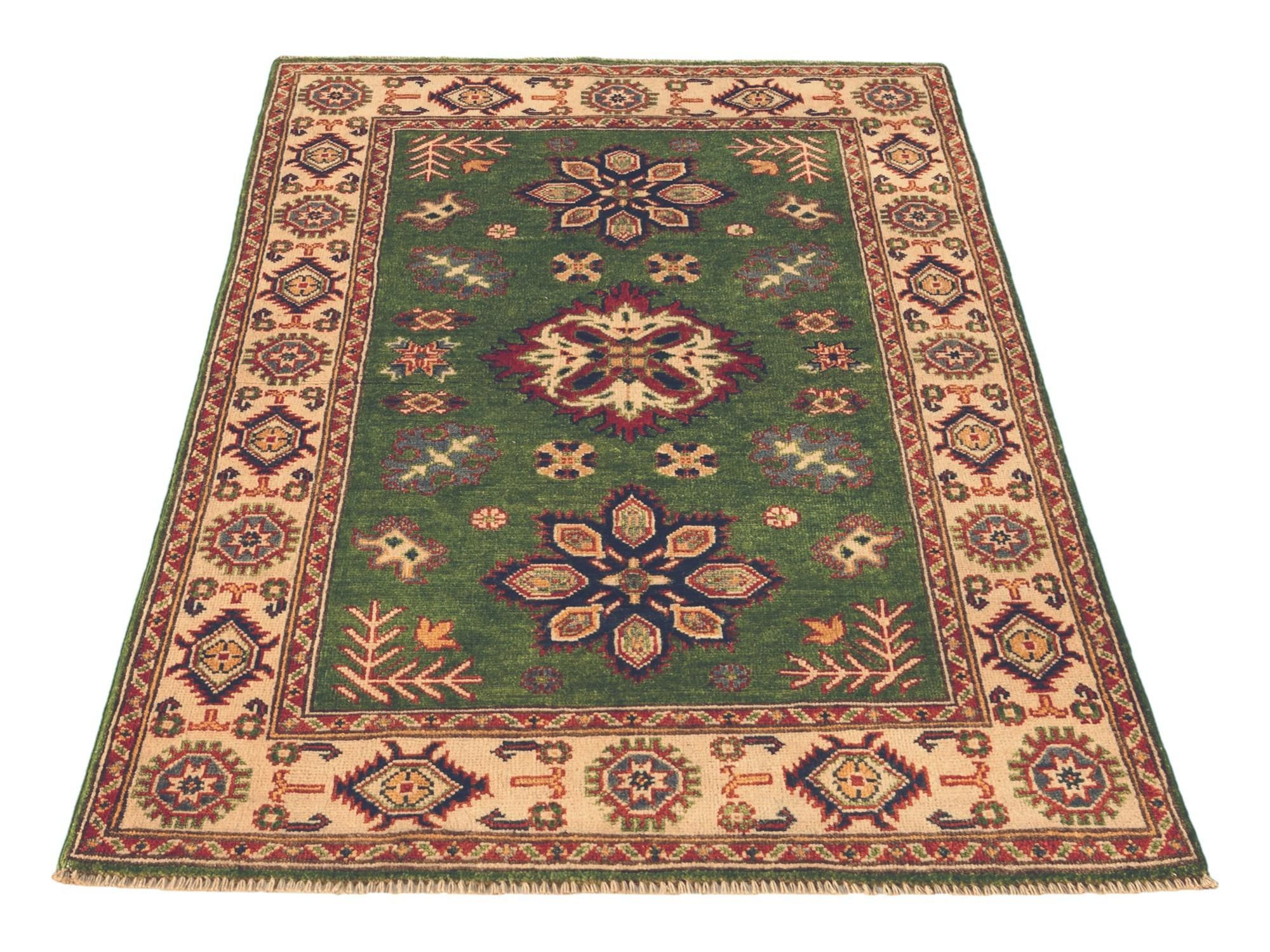 3' 4 x 5' Hand Knotted Kazak Rug