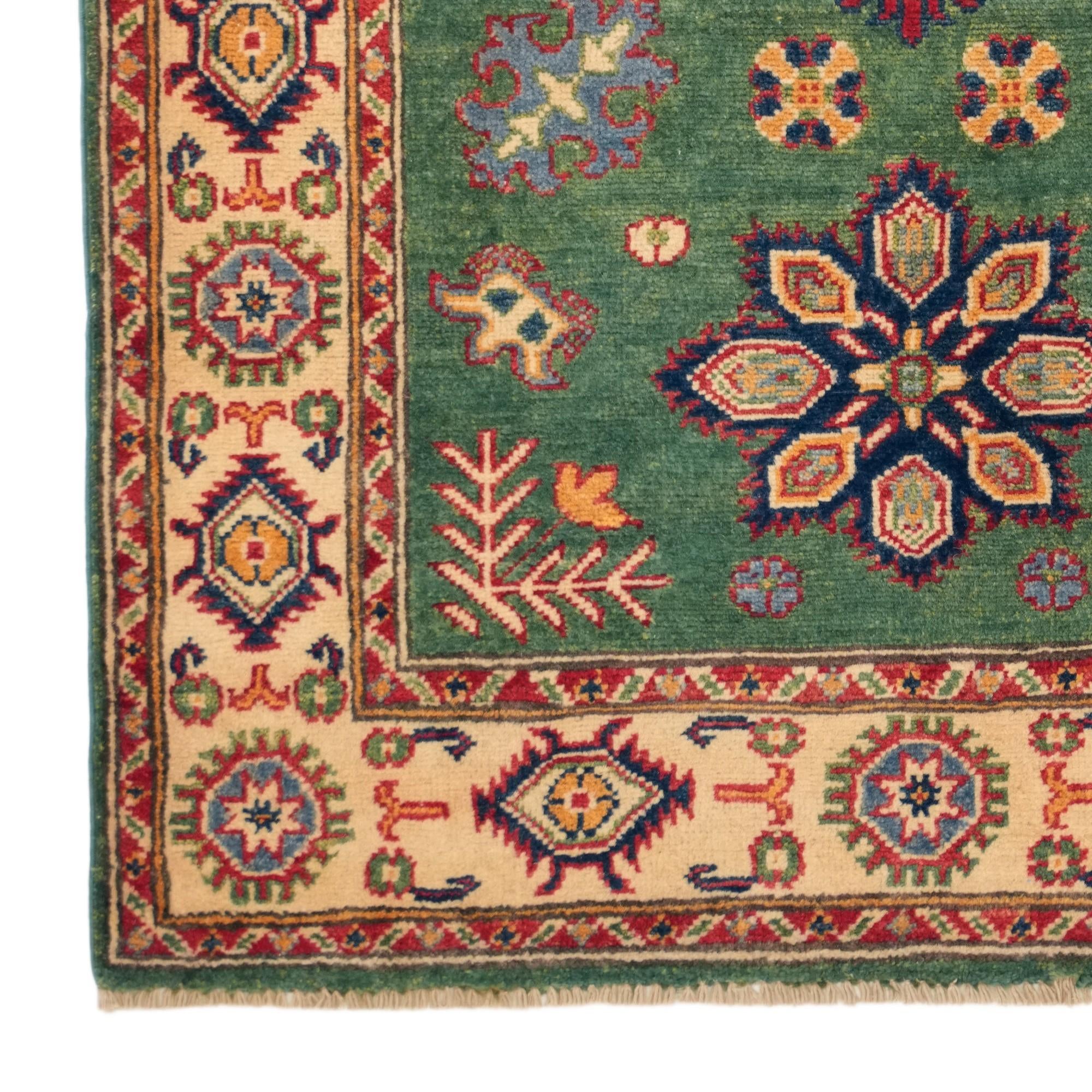 3' 4 x 5' Hand Knotted Kazak Rug