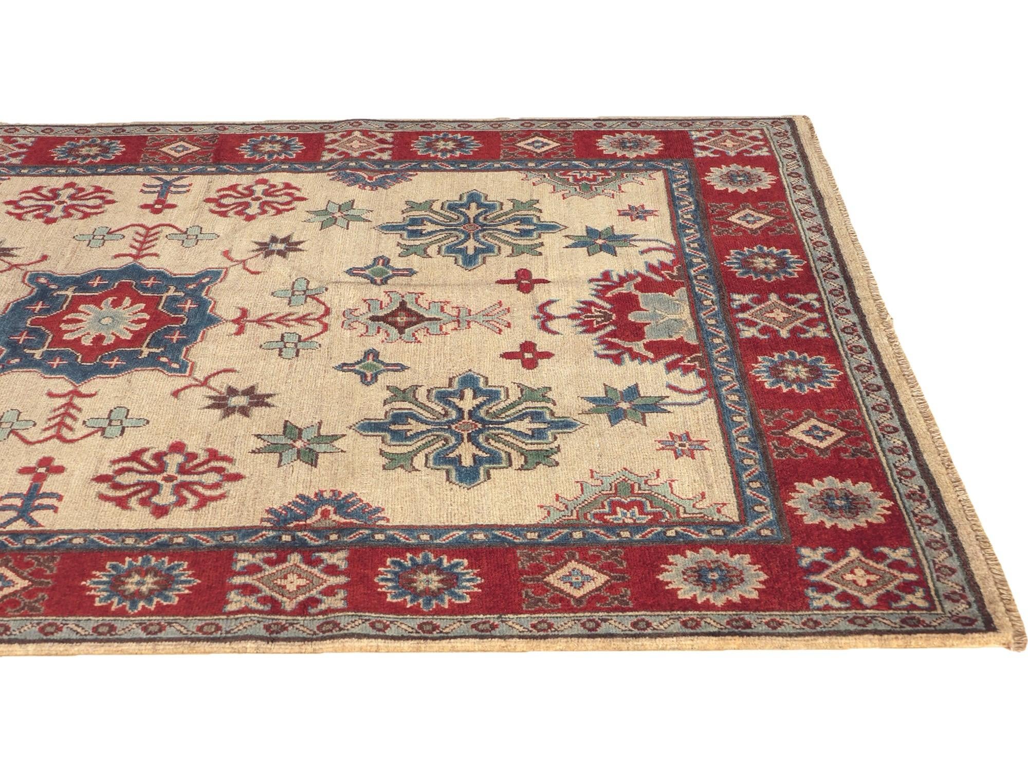 Detail image 6 of 10: 5' x 6' 9 Hand Knotted Kazak Rug