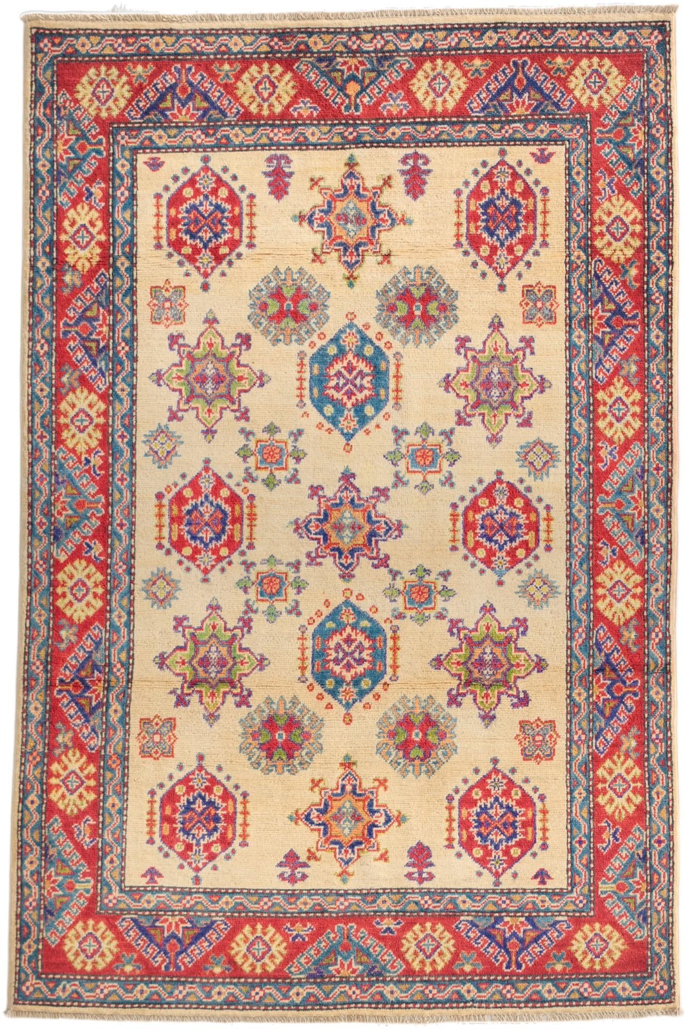4' x 6' Hand Knotted Kazak Rug