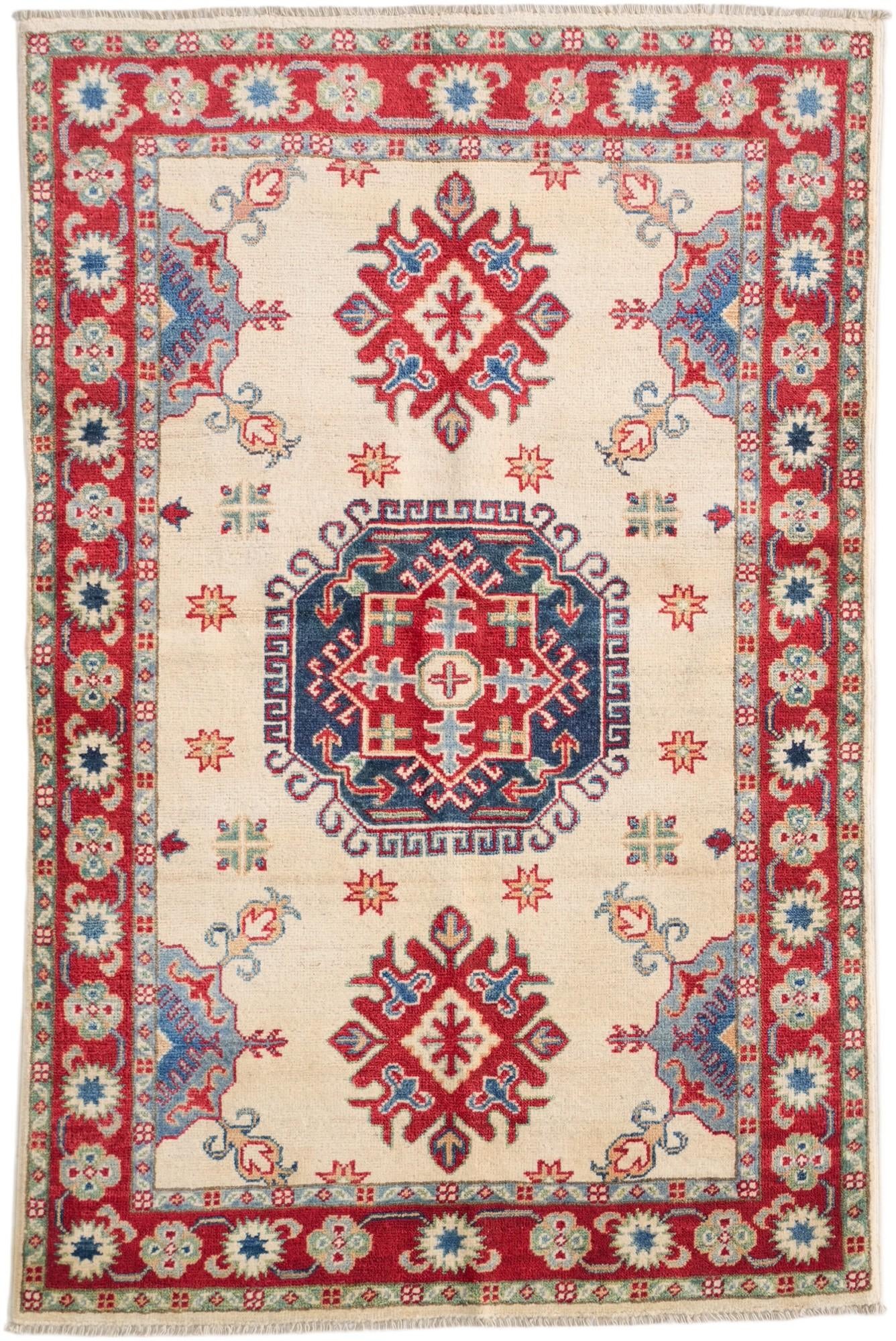 3' 3 x 4' 10 Hand Knotted Kazak Rug