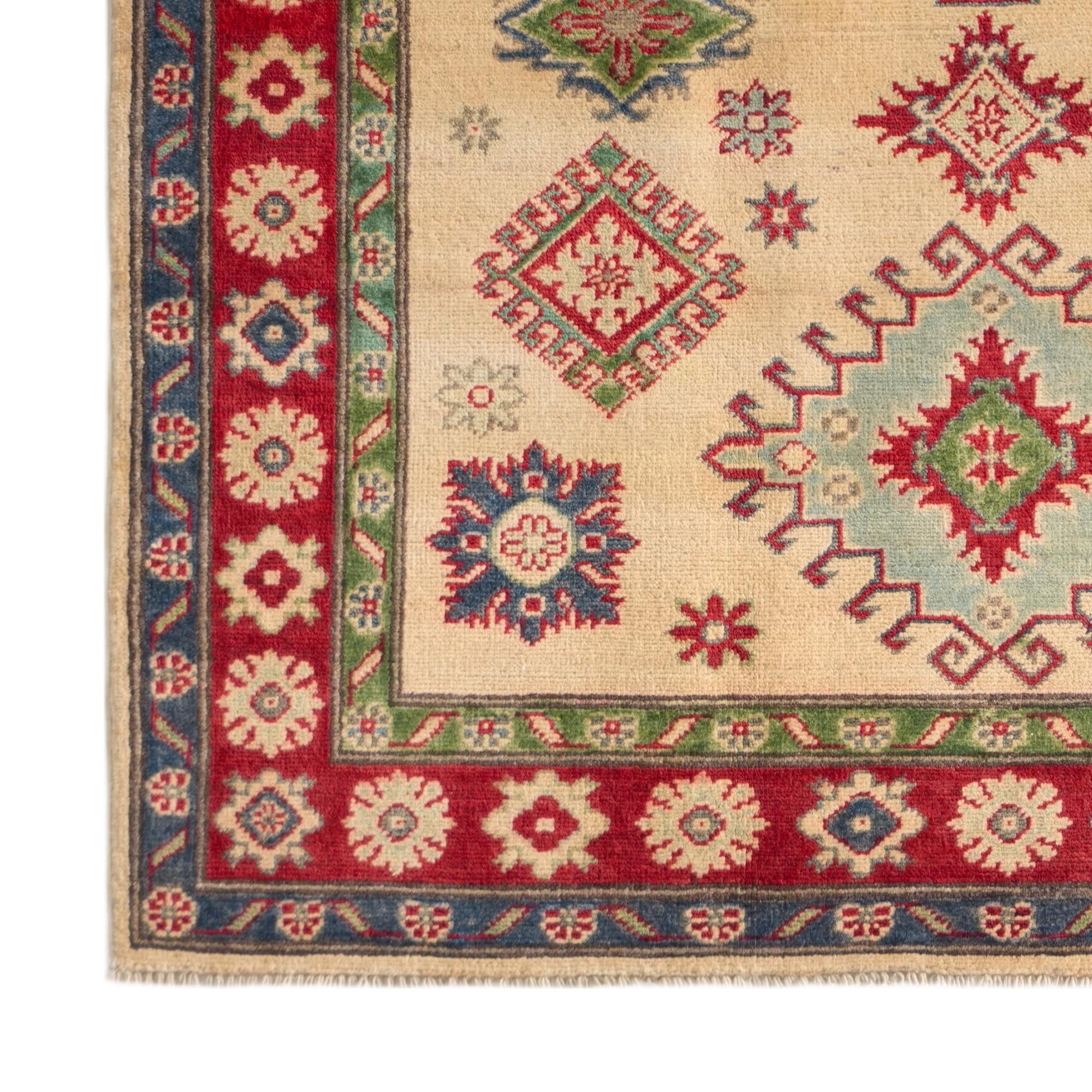 Detail image 7 of 12: 4' 1 x 5' 6 Hand Knotted Kazak Rug