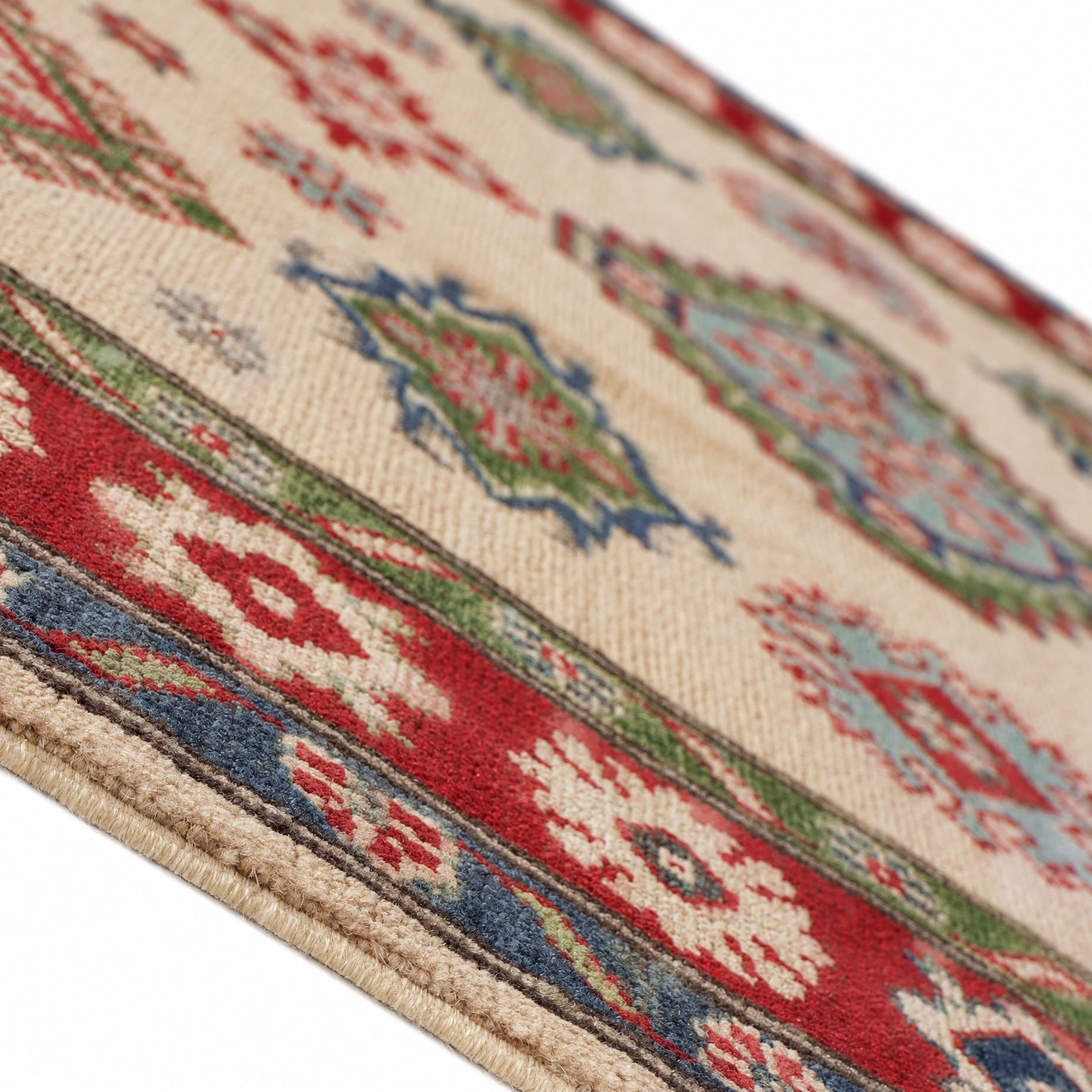 Detail image 8 of 12: 4' 1 x 5' 6 Hand Knotted Kazak Rug