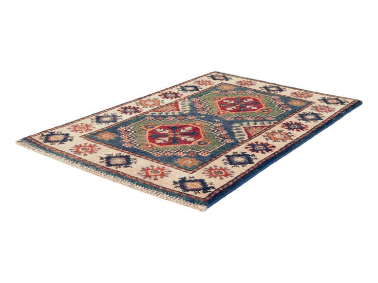 Detailansicht von 60cm x 95cm Handgeknüpft Kazak Teppich
