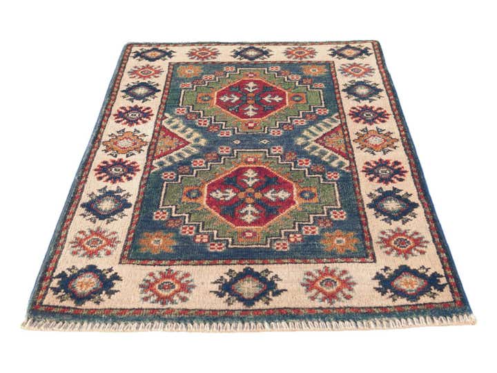 2' x 3' 1 Hand Knotted Kazak Rug