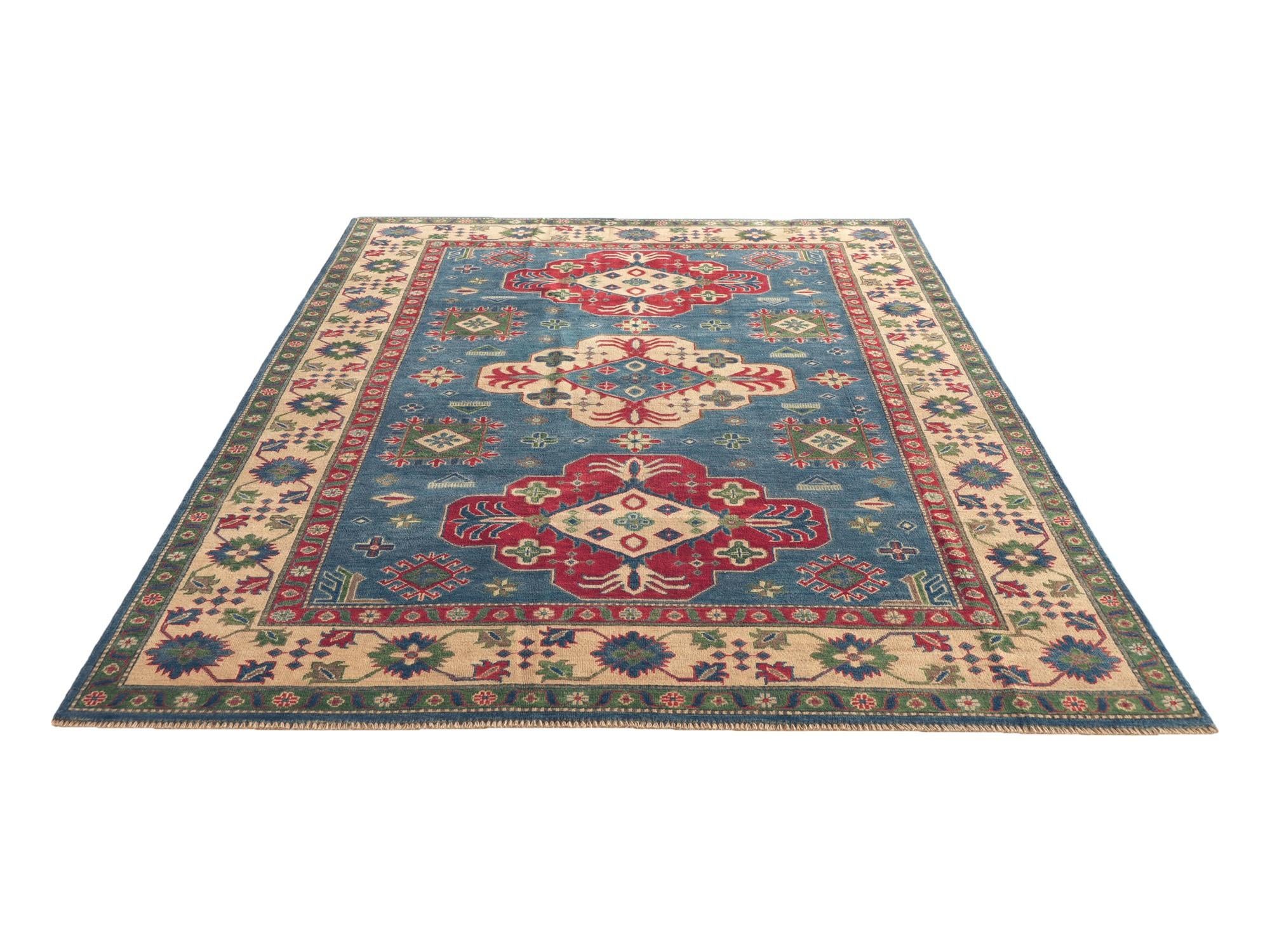 Detail image 5 of 10: 6' 8 x 9' 7 Hand Knotted Kazak Rug