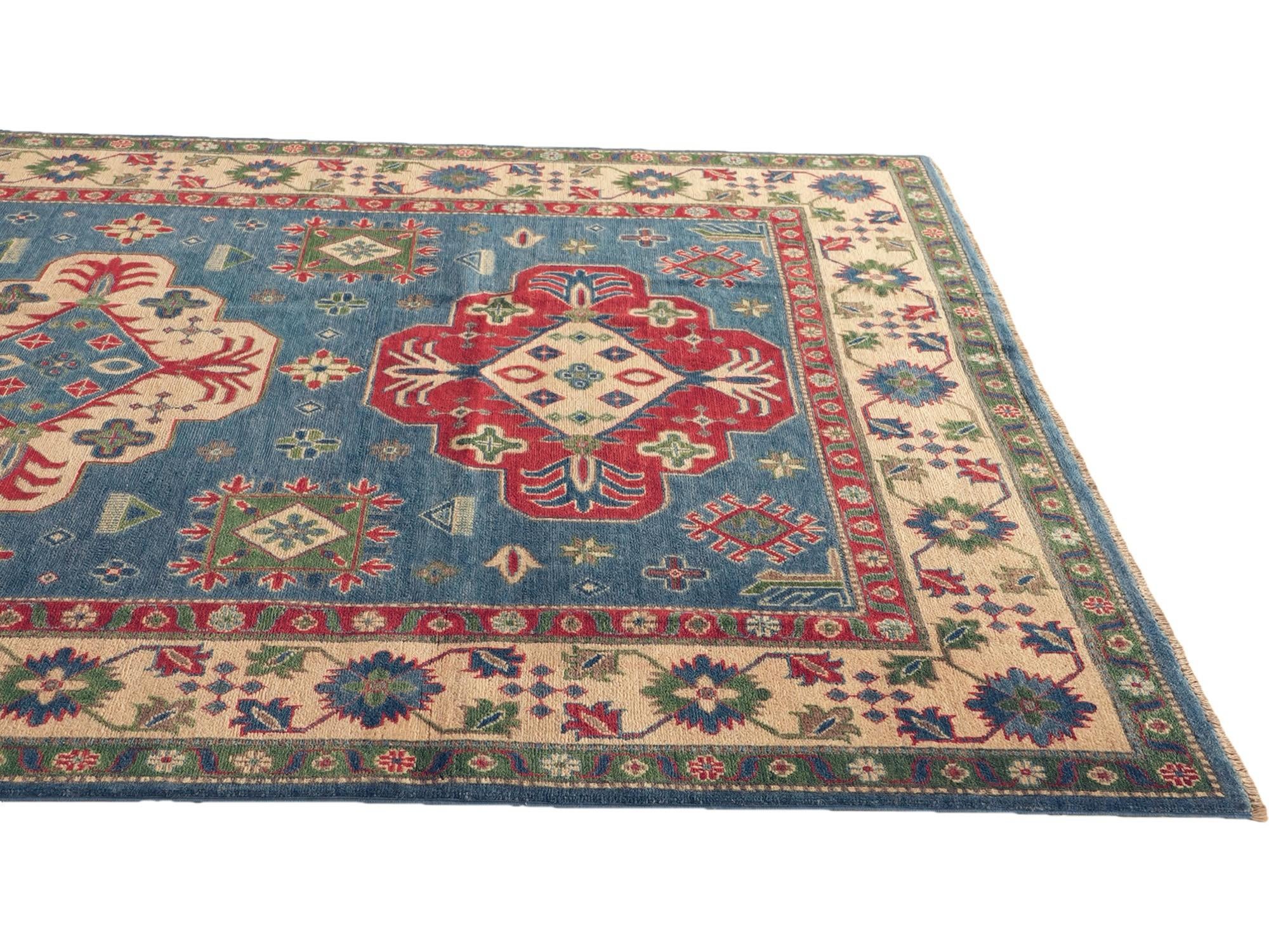 Detail image 6 of 10: 6' 8 x 9' 7 Hand Knotted Kazak Rug
