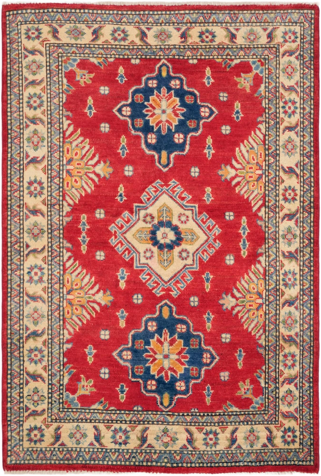 3' 3 x 4' 10 Hand Knotted Kazak Rug