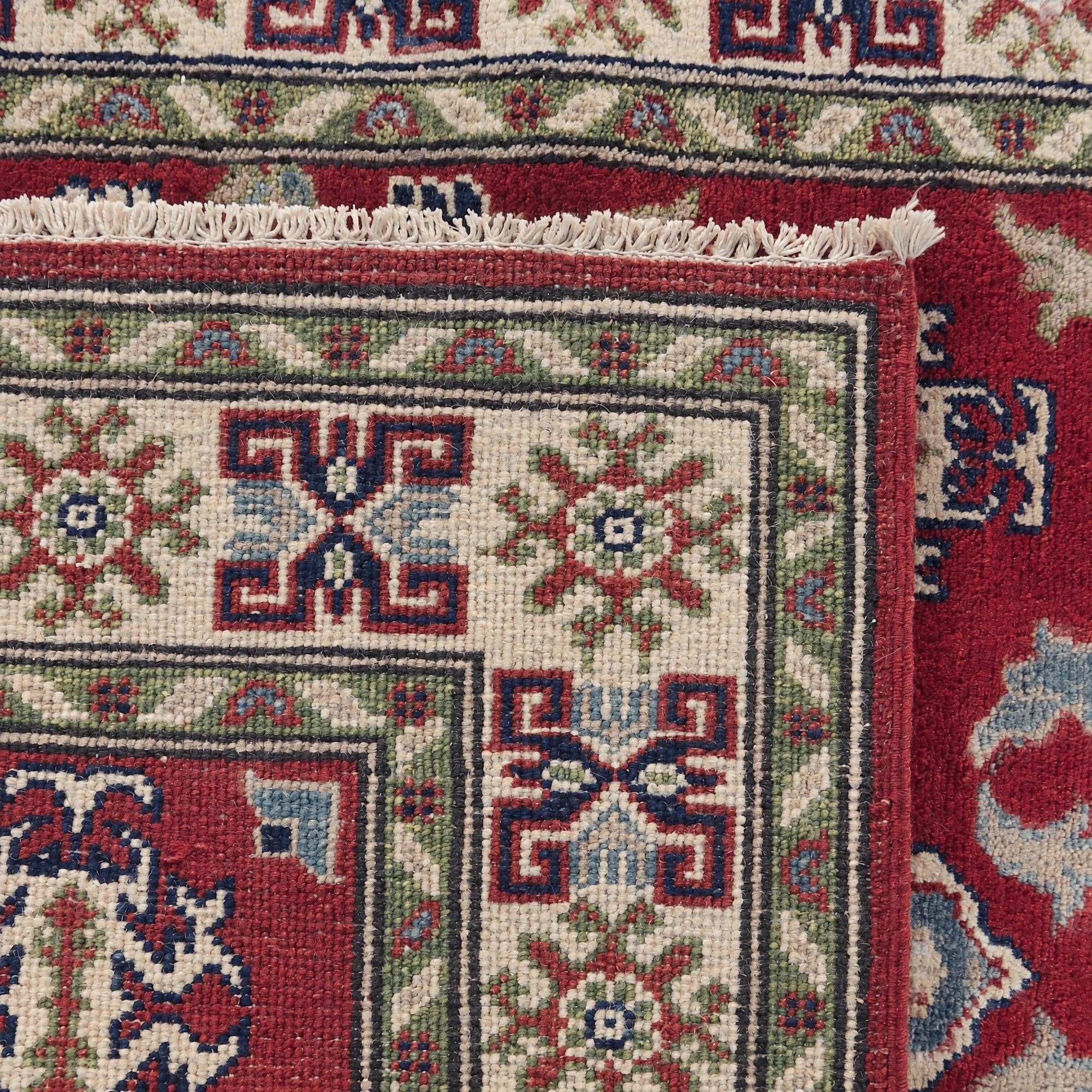 100cm x 150cm Handgeknüpft Kazak Teppich