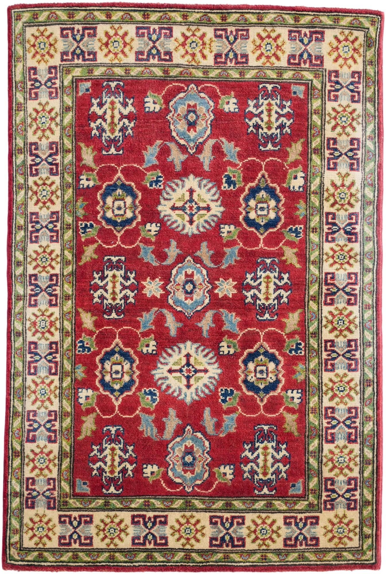 3' 4 x 5' Hand Knotted Kazak Rug