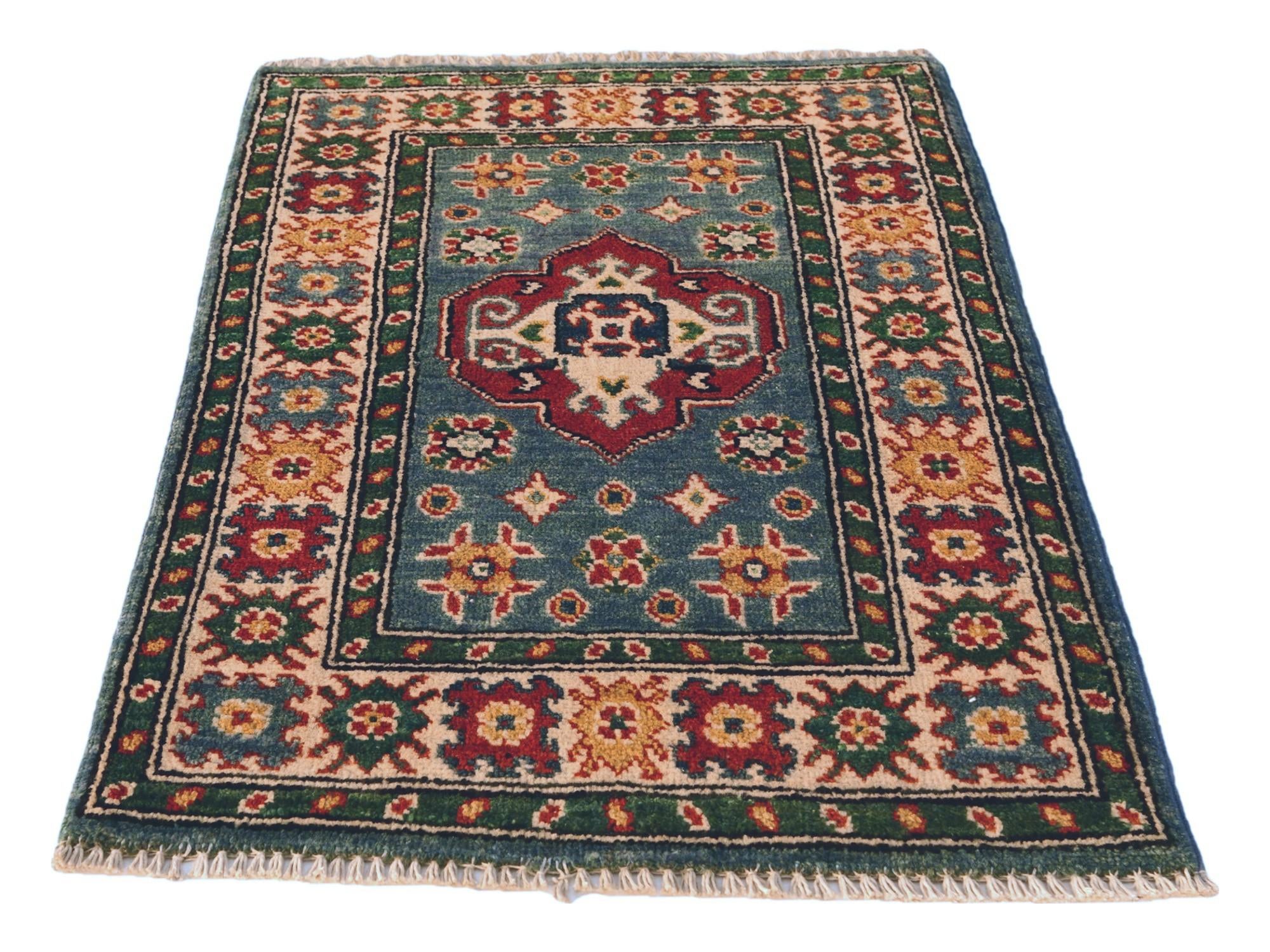 1' 10 x 2' 10 Hand Knotted Kazak Rug