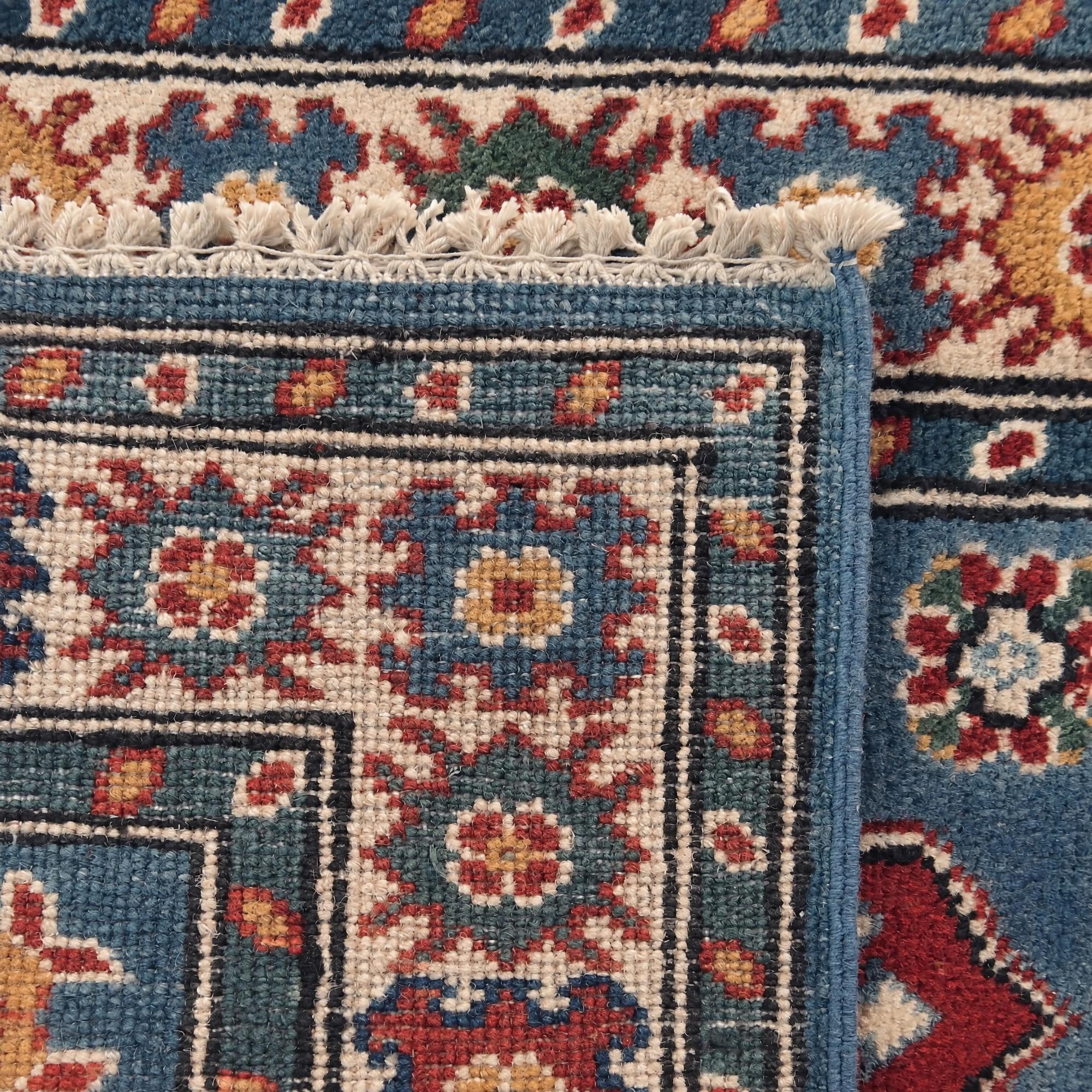 55cm x 85cm Hand Knotted Kazak Rug