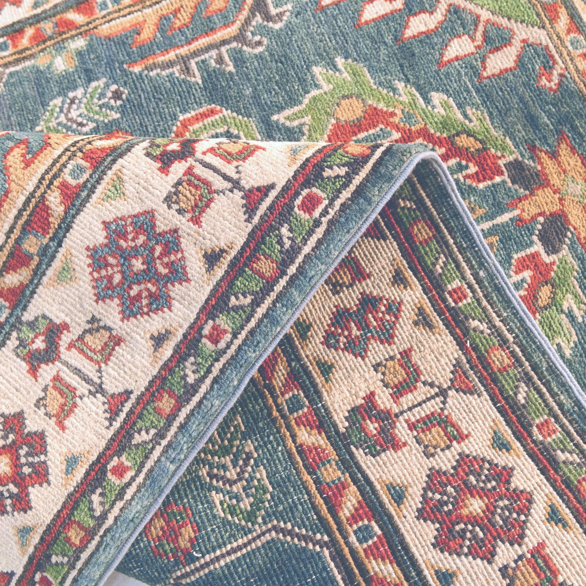 3' 3 x 4' 11 Hand Knotted Kazak Rug