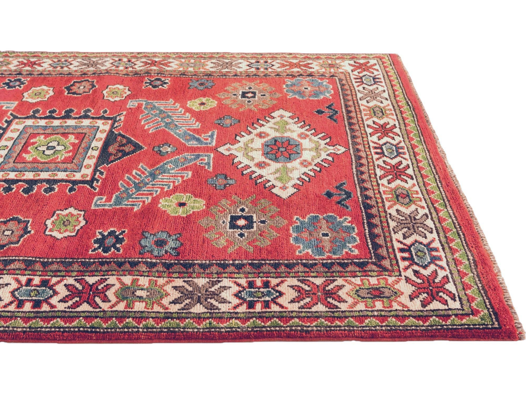 3' 3 x 4' 11 Hand Knotted Kazak Rug