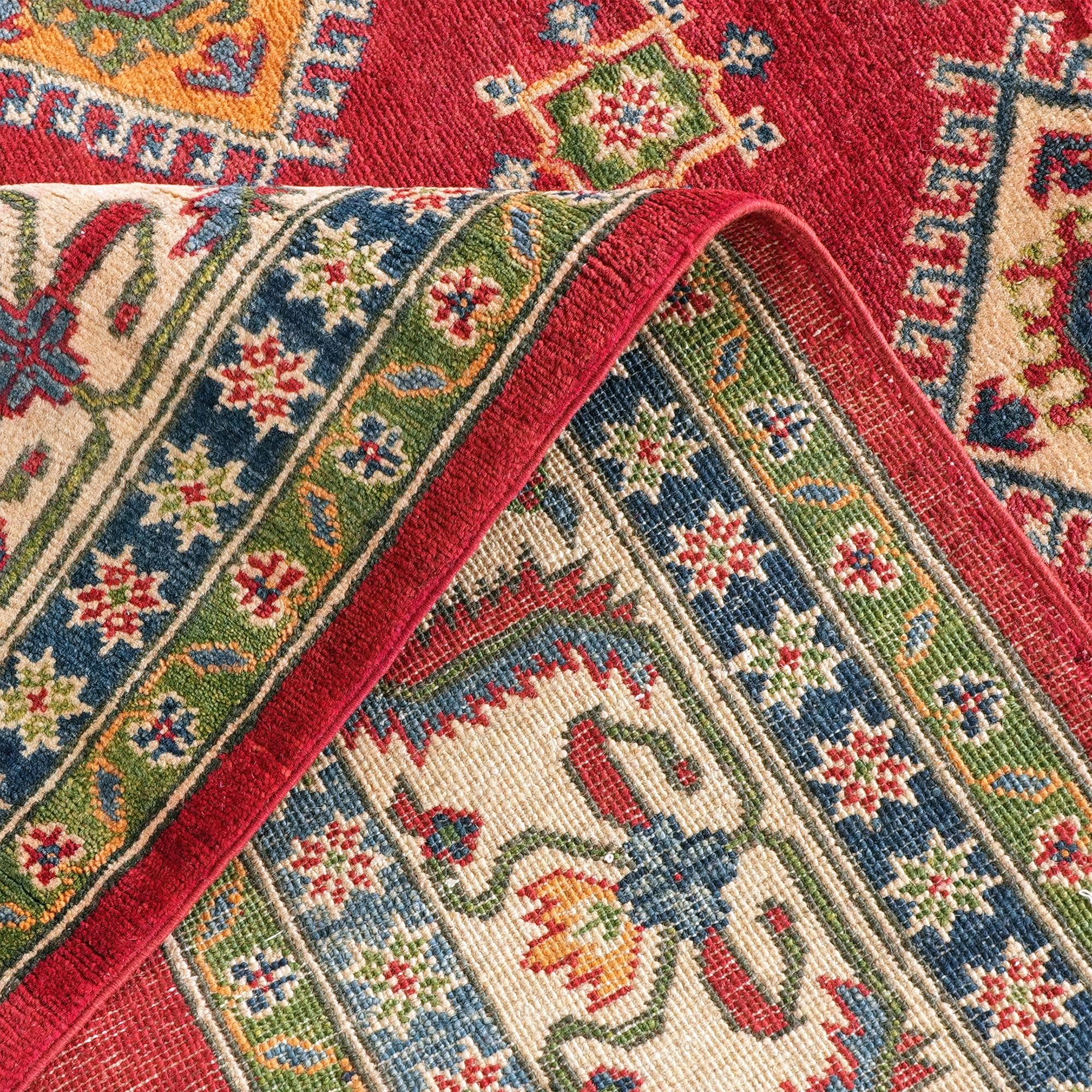 Detail image 8 of 10: 6' 9 x 9' 9 Hand Knotted Kazak Rug