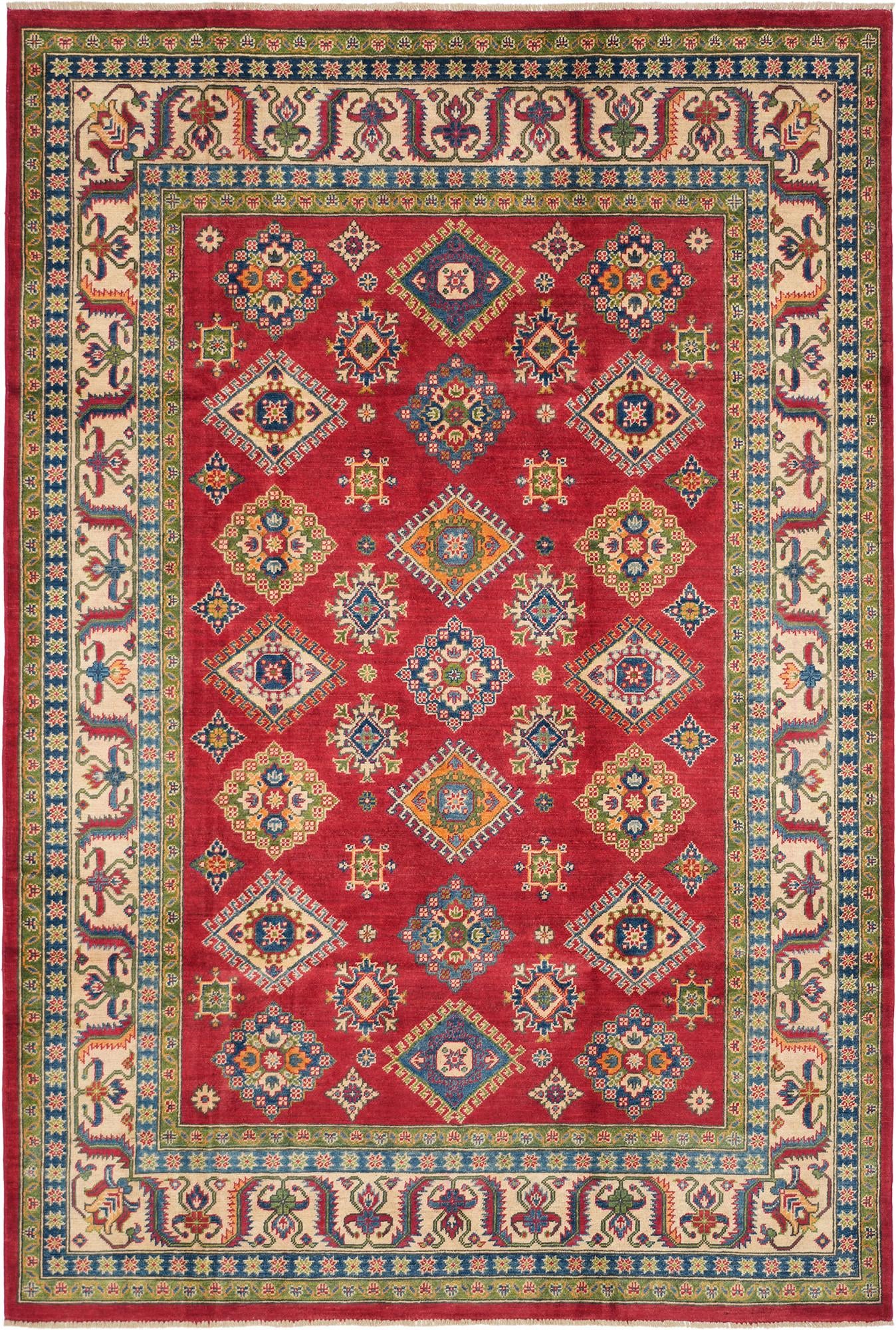 Detail image 2 of 10: 6' 9 x 9' 9 Hand Knotted Kazak Rug