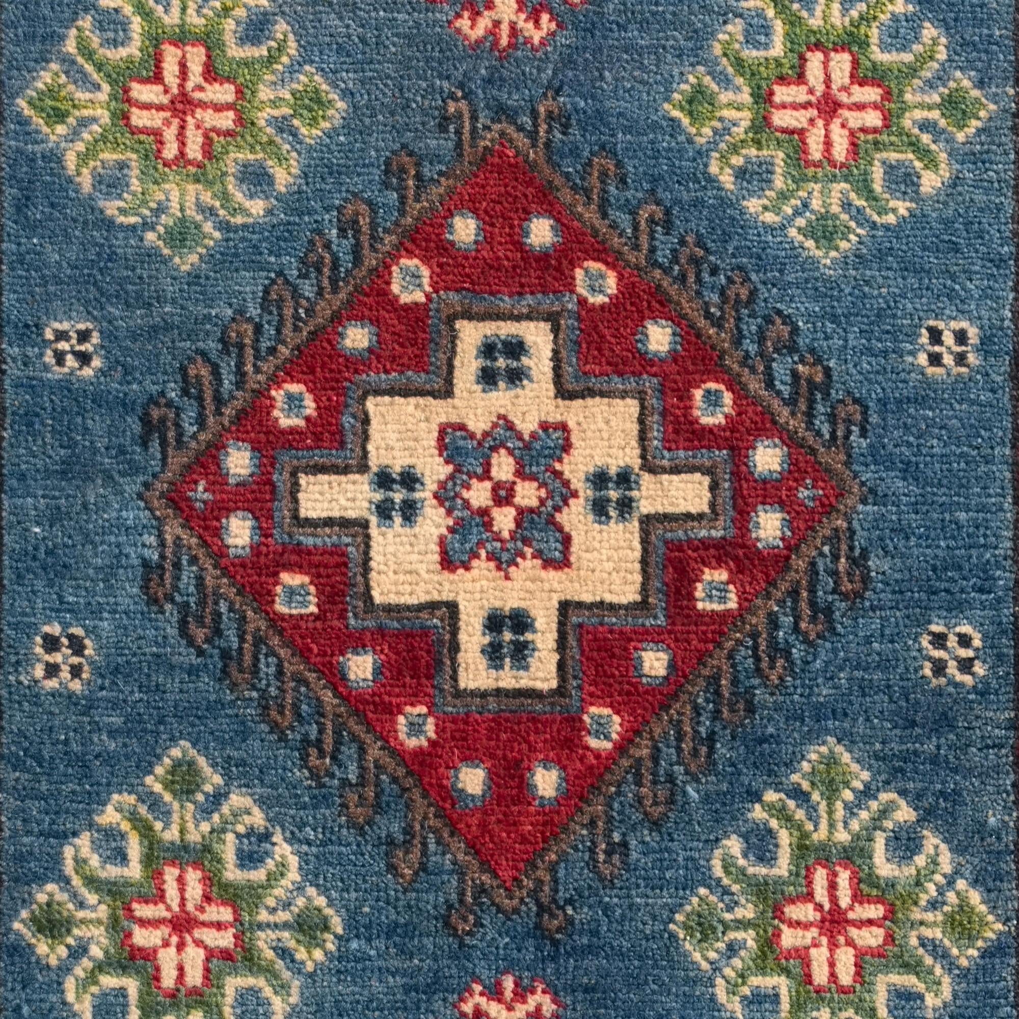 Detail image 10 of 10: 2' 8 x 4' 2 Hand Knotted Kazak Rug