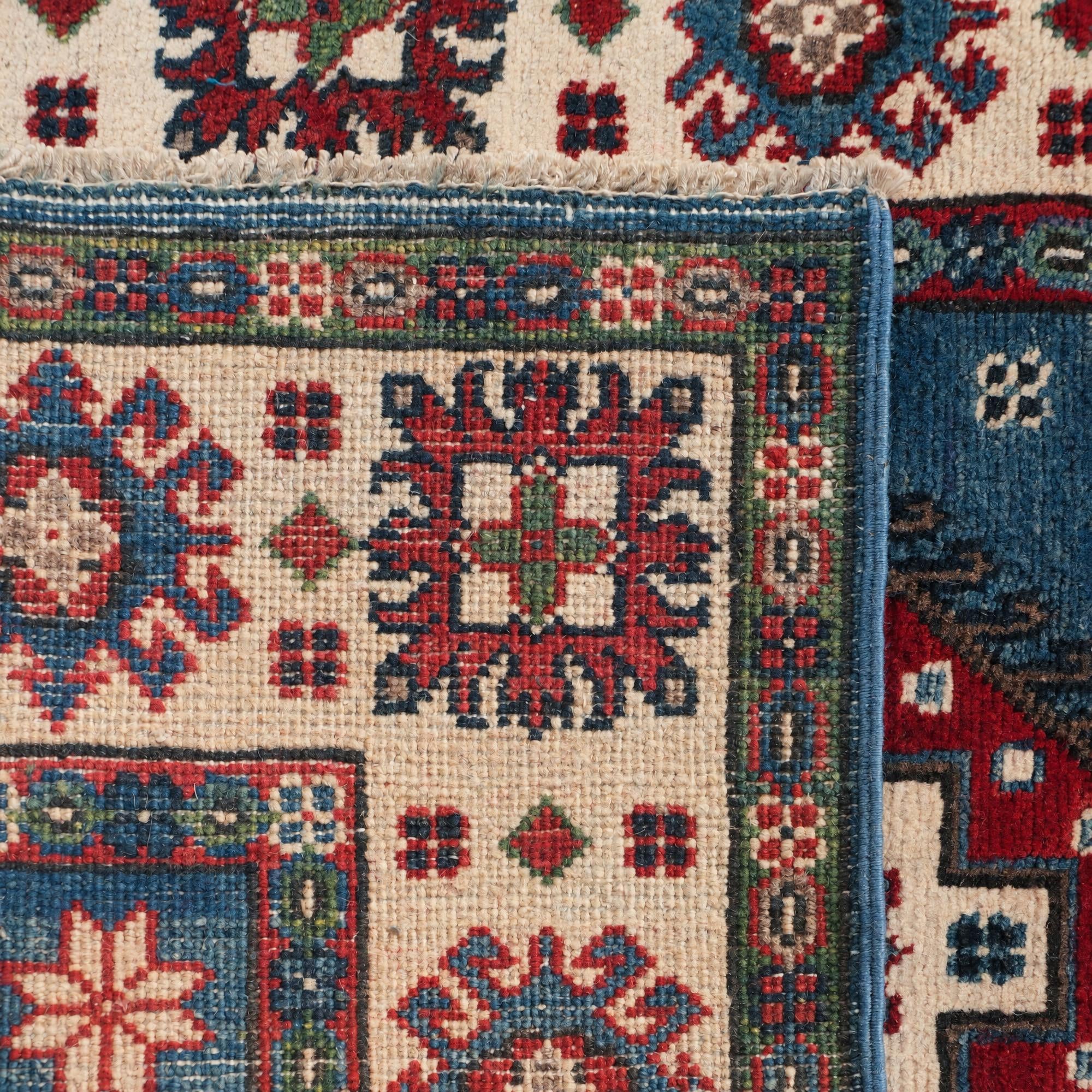 80cm x 125cm Hand Knotted Kazak Rug