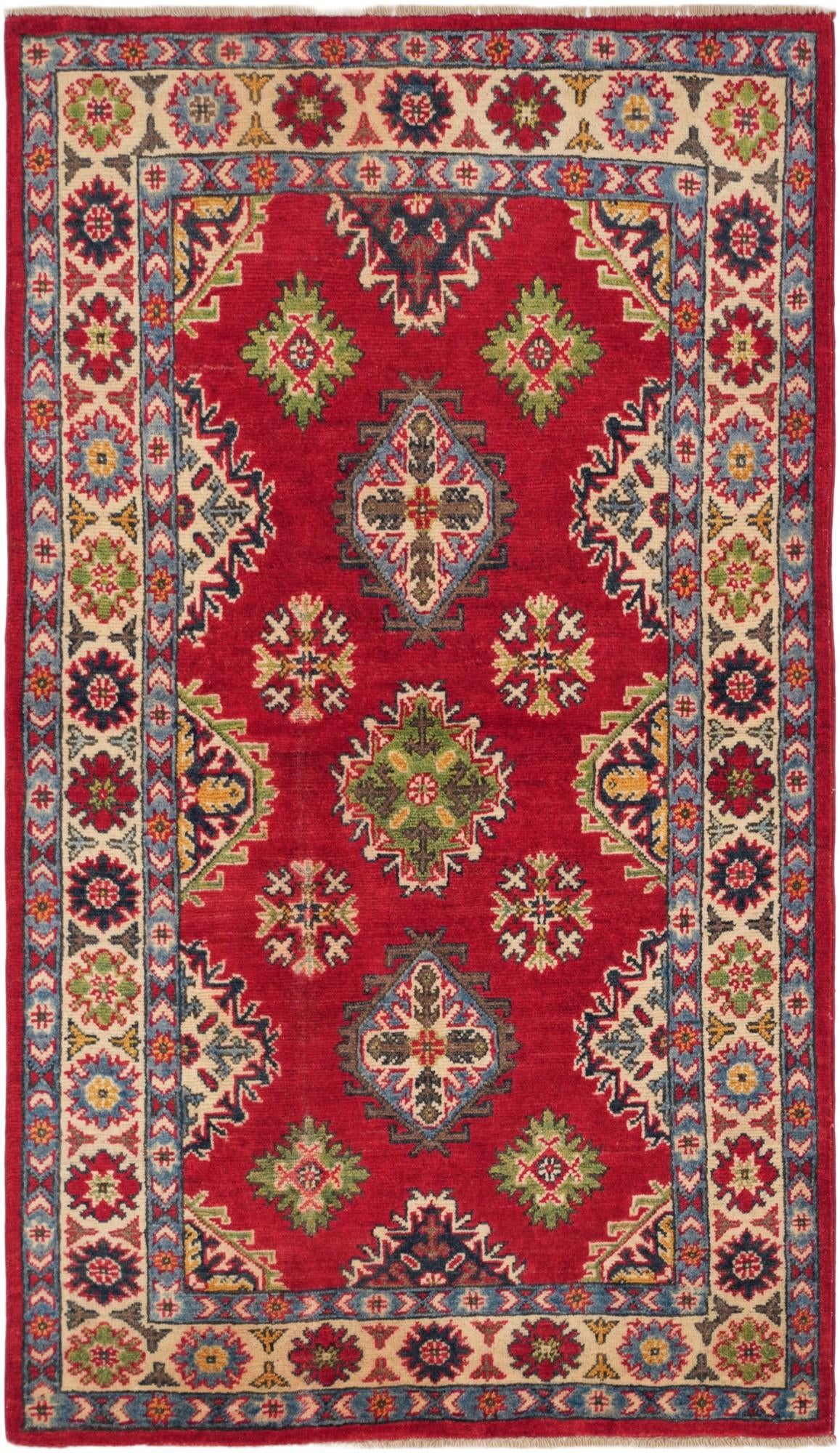 3' 1 x 5' 4 Hand Knotted Kazak Rug