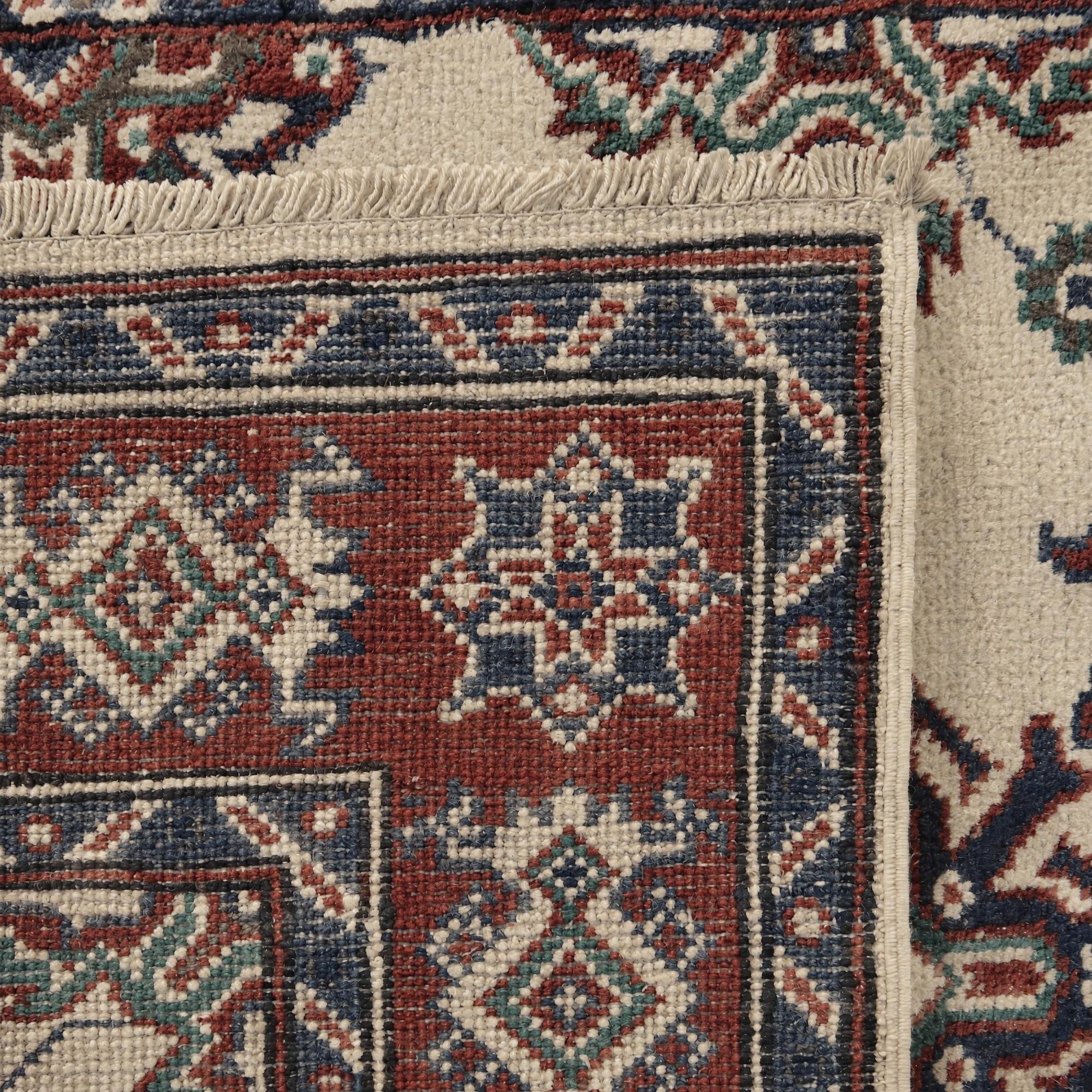 Detail image 10 of 10: 3' 4 x 4' 9 Hand Knotted Kazak Rug
