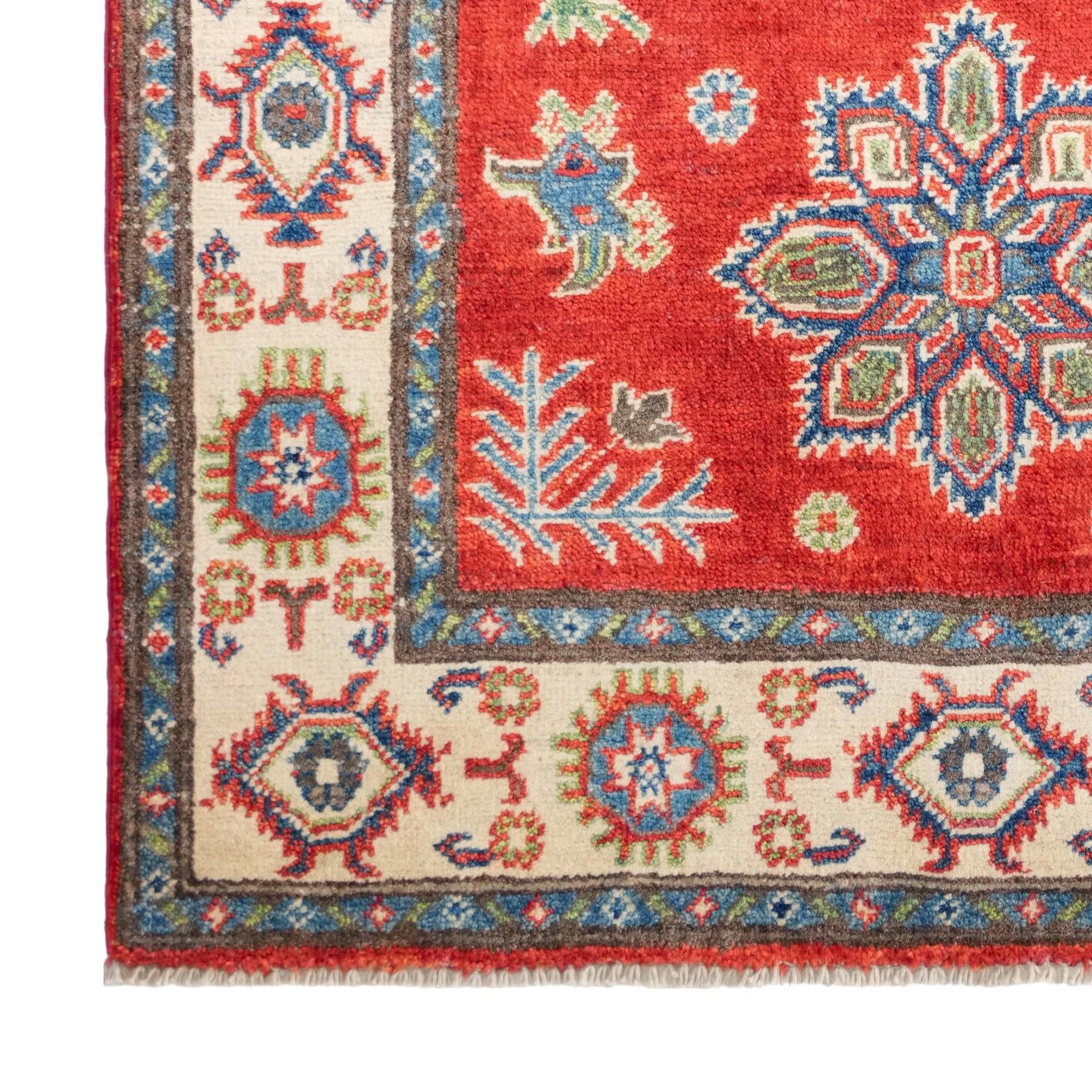 3' 3 x 5' Hand Knotted Kazak Rug