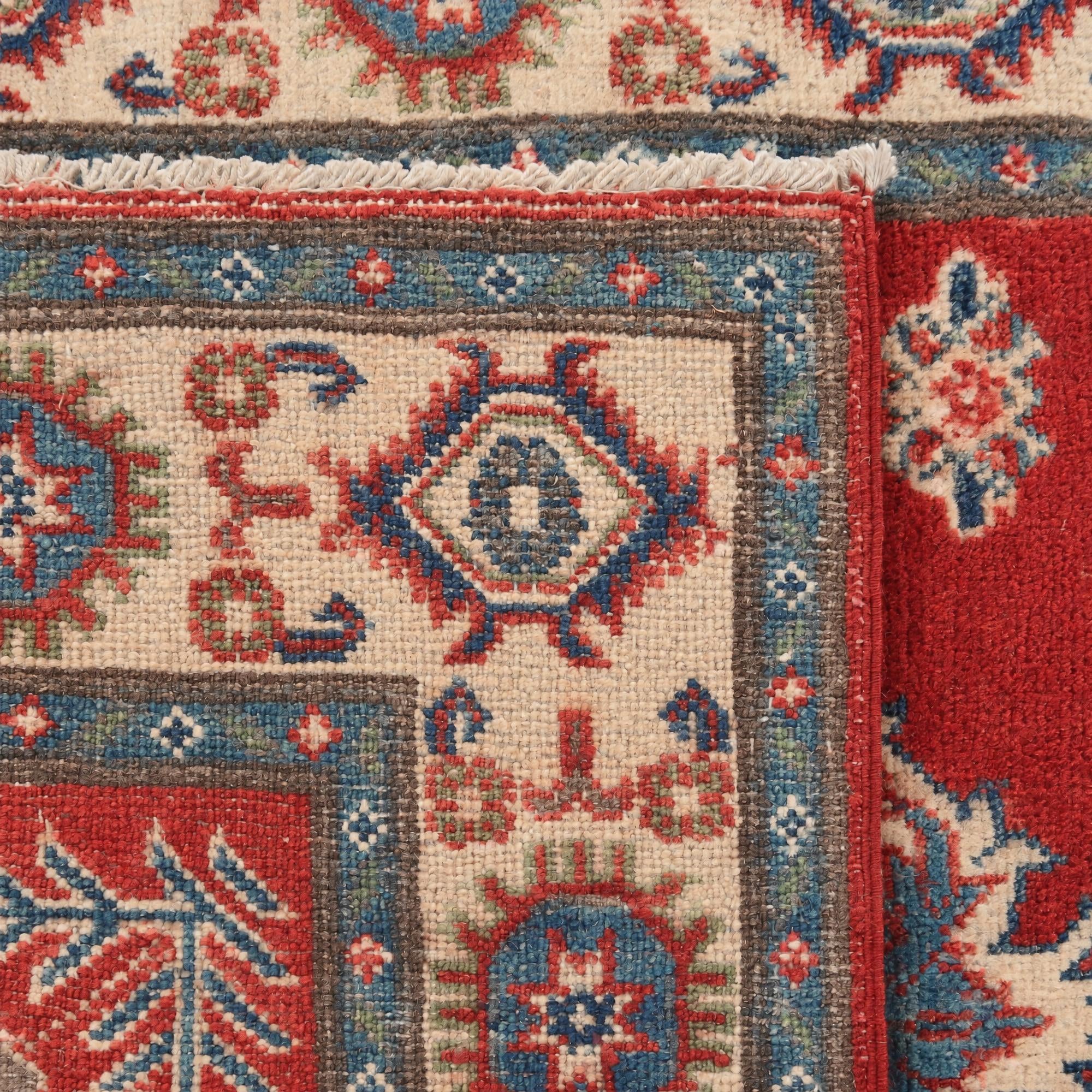 3' 3 x 5' Hand Knotted Kazak Rug