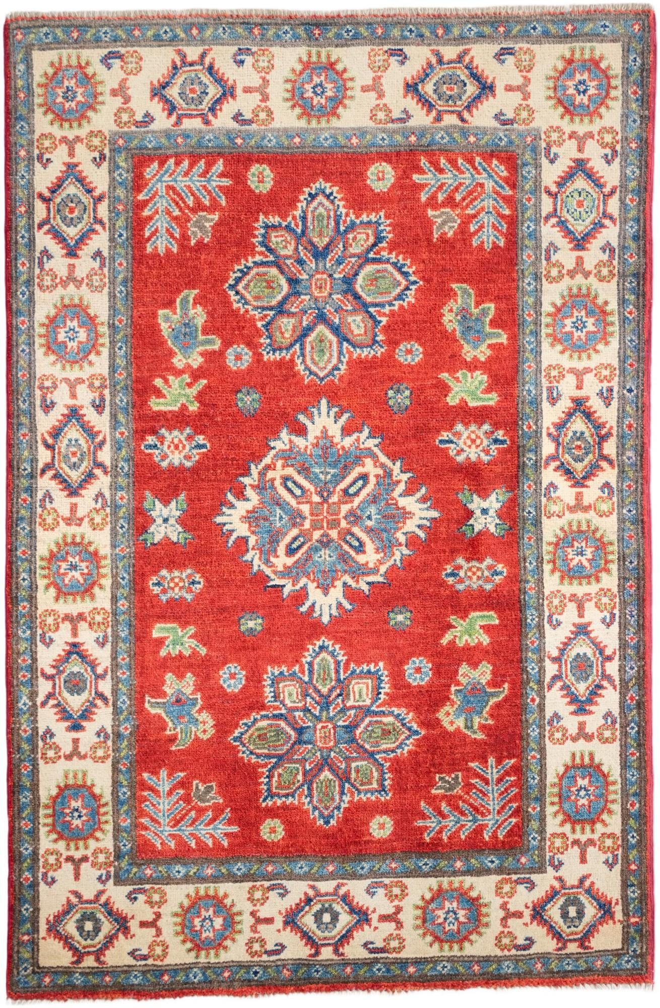 3' 3 x 5' Hand Knotted Kazak Rug
