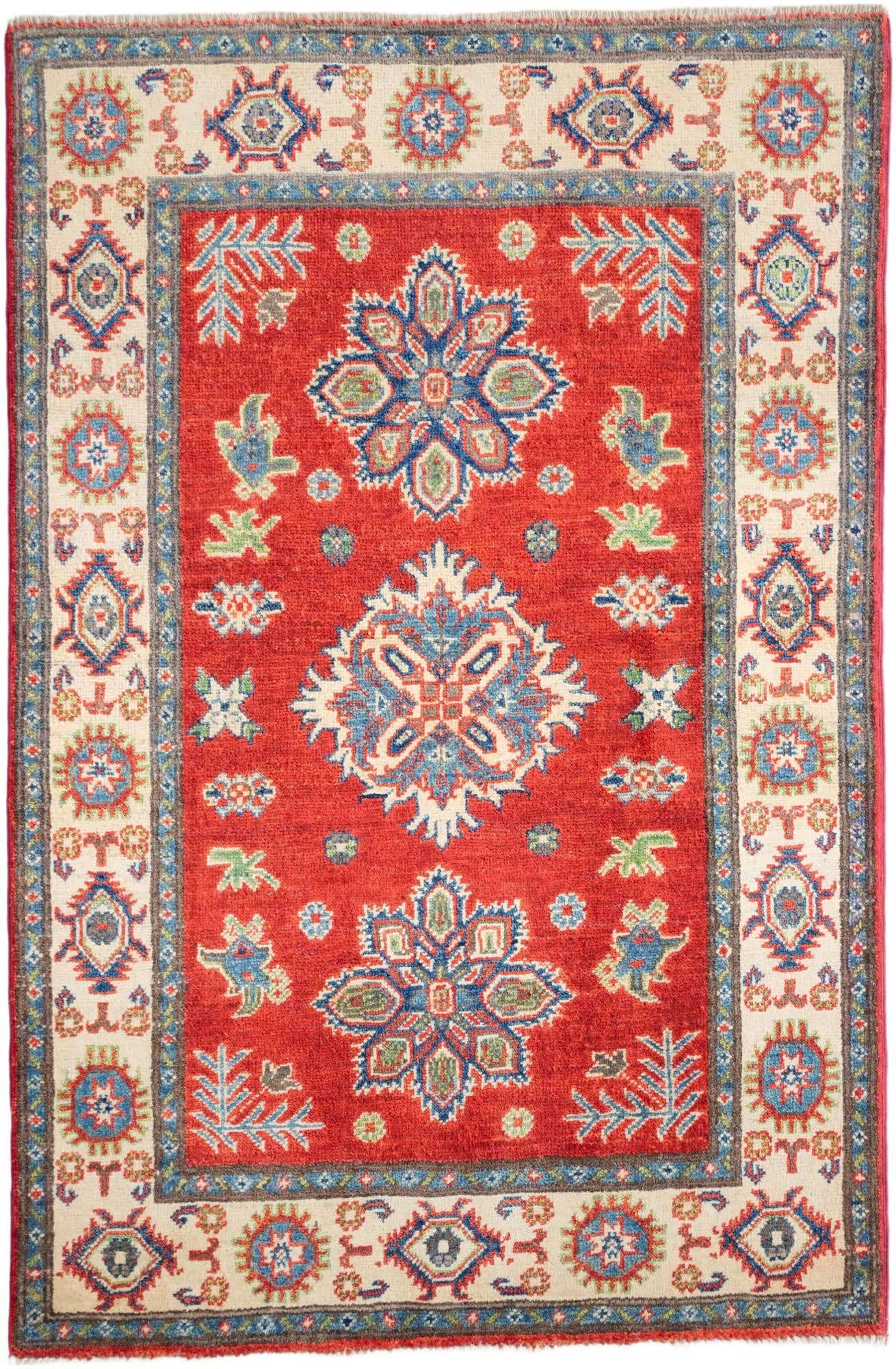 3' 3 x 5' Hand Knotted Kazak Rug