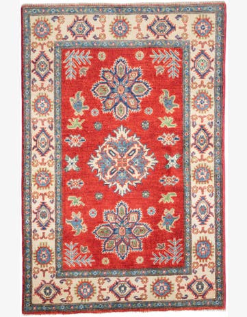 3' 3 x 5' Hand Knotted Kazak Rug