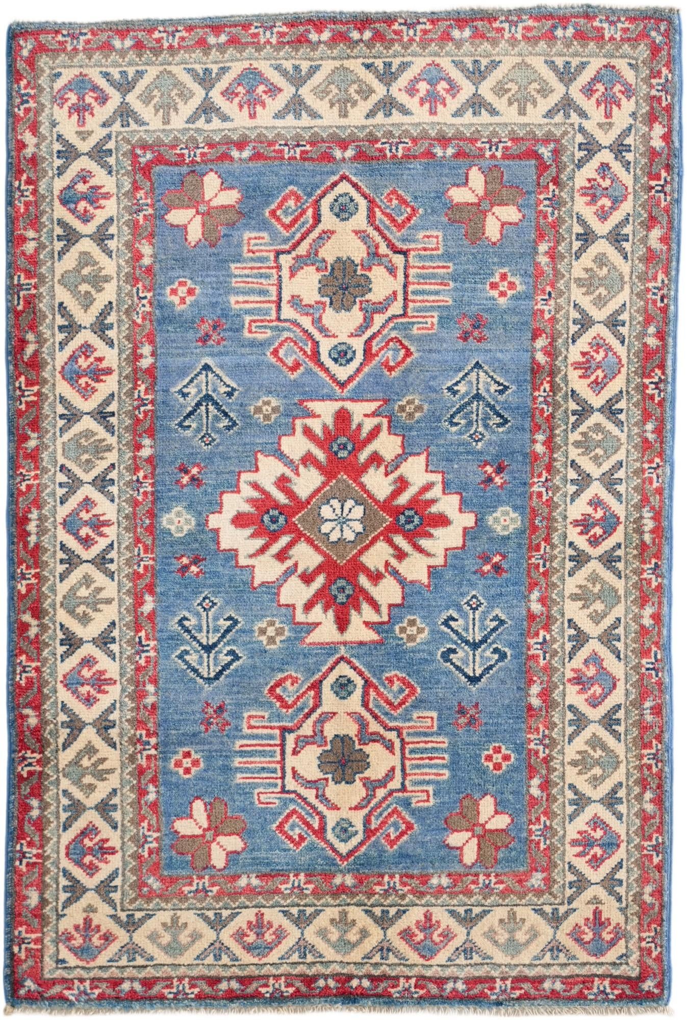 2' 8 x 4' Hand Knotted Kazak Rug