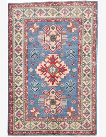 2' 8 x 4' Hand Knotted Kazak Rug