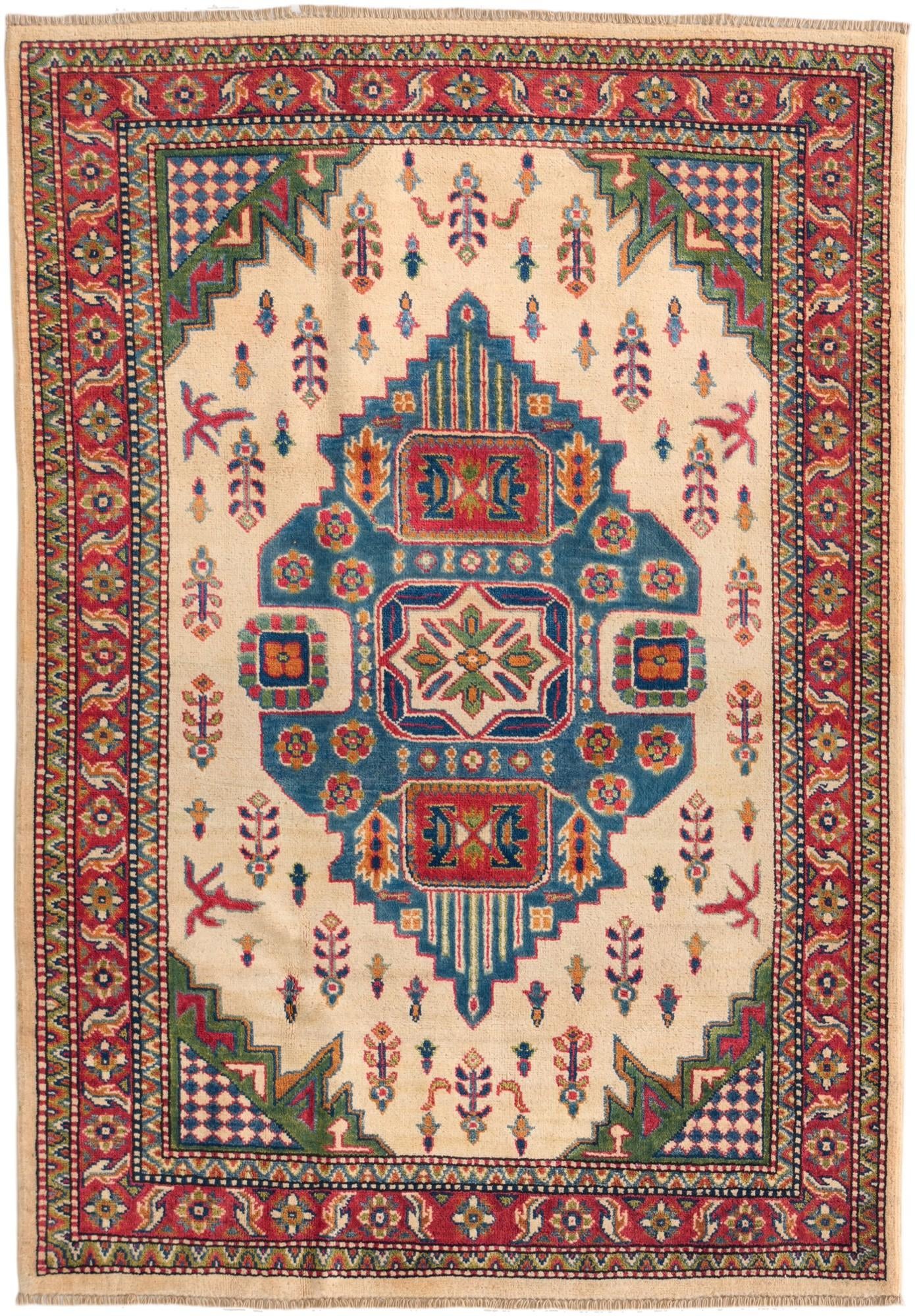 3' 11 x 5' 8 Hand Knotted Kazak Rug