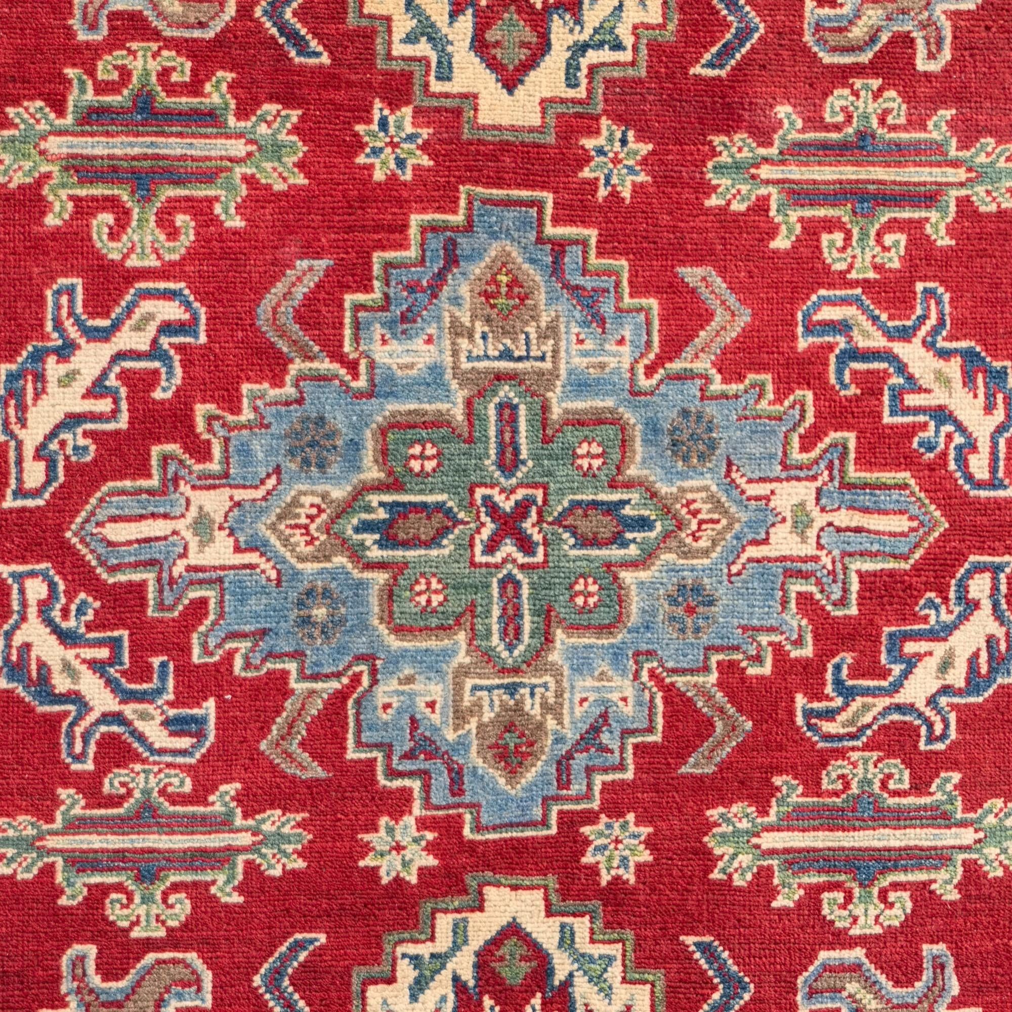 Detail image 10 of 10: 4' 1 x 6' 4 Hand Knotted Kazak Rug