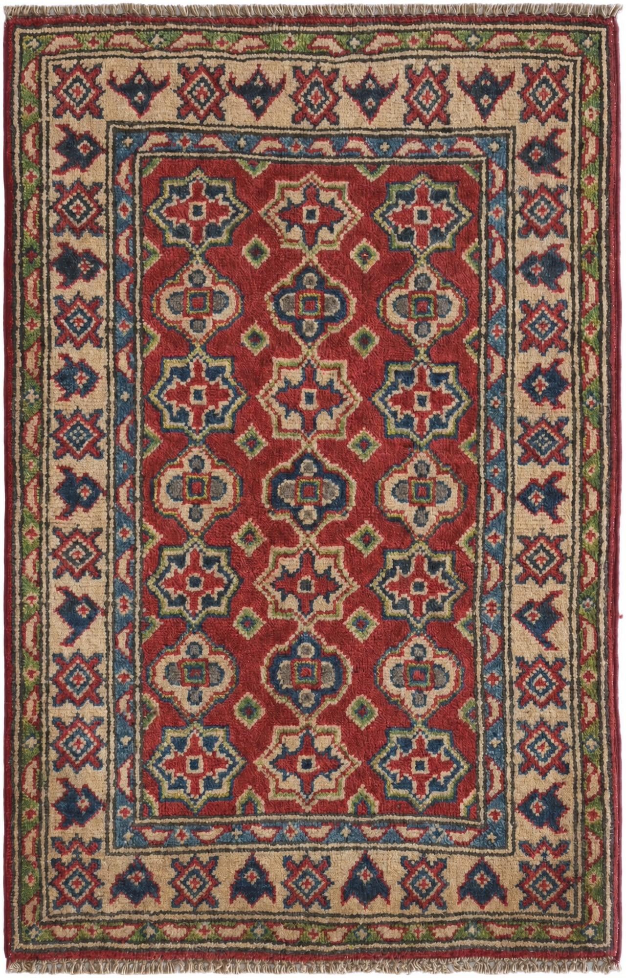 2' x 3' 1 Hand Knotted Kazak Rug
