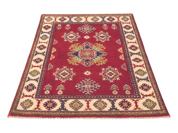Detail image of 3' 4 x 4' 11 Hand Knotted Kazak Rug