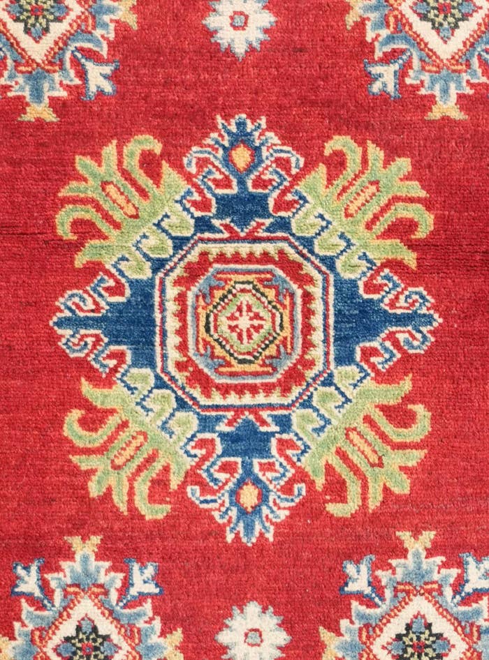 Detail image of 3' 4 x 4' 11 Hand Knotted Kazak Rug