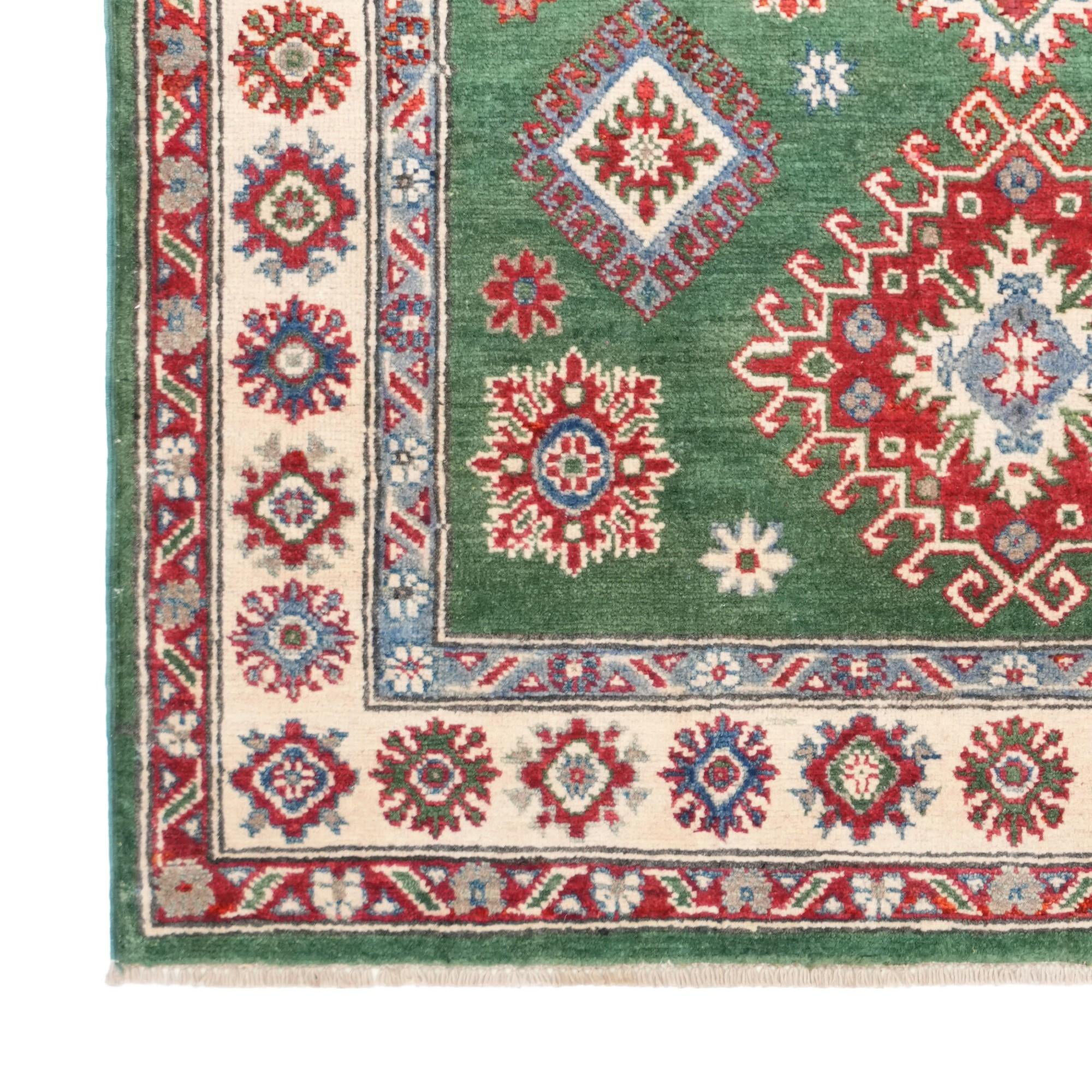 3' 8 x 5' 10 Hand Knotted Kazak Rug