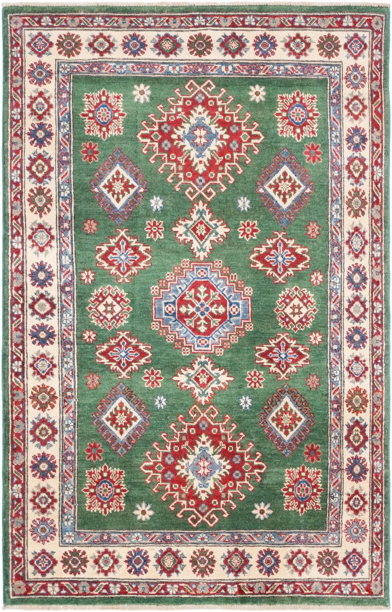 3' 8 x 5' 10 Hand Knotted Kazak Rug