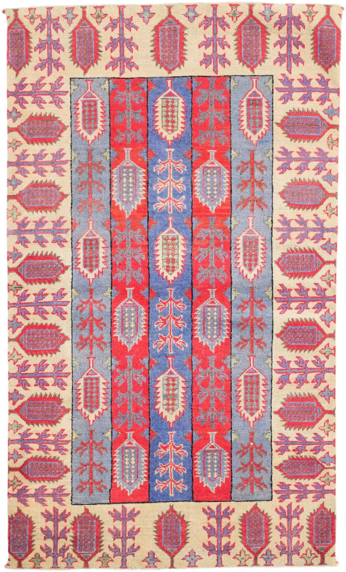 3' 2 x 5' 3 Hand Knotted Kazak Rug