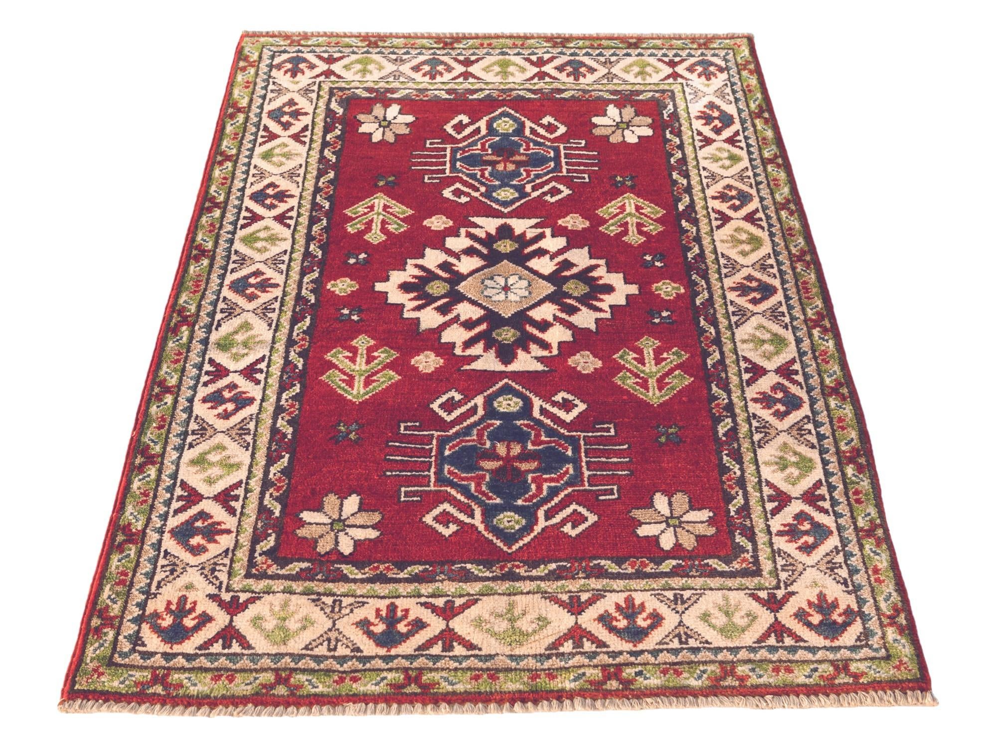 2' 8 x 4' Hand Knotted Kazak Rug