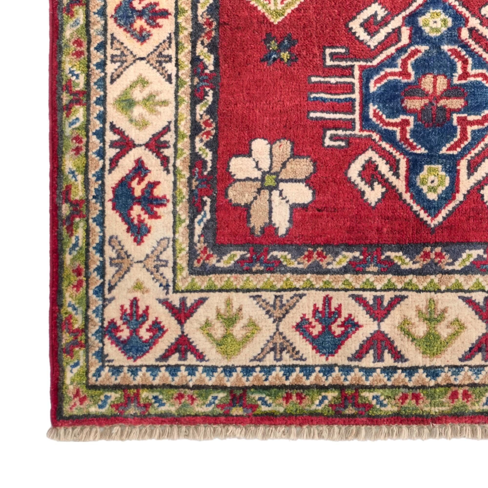 2' 8 x 4' Hand Knotted Kazak Rug