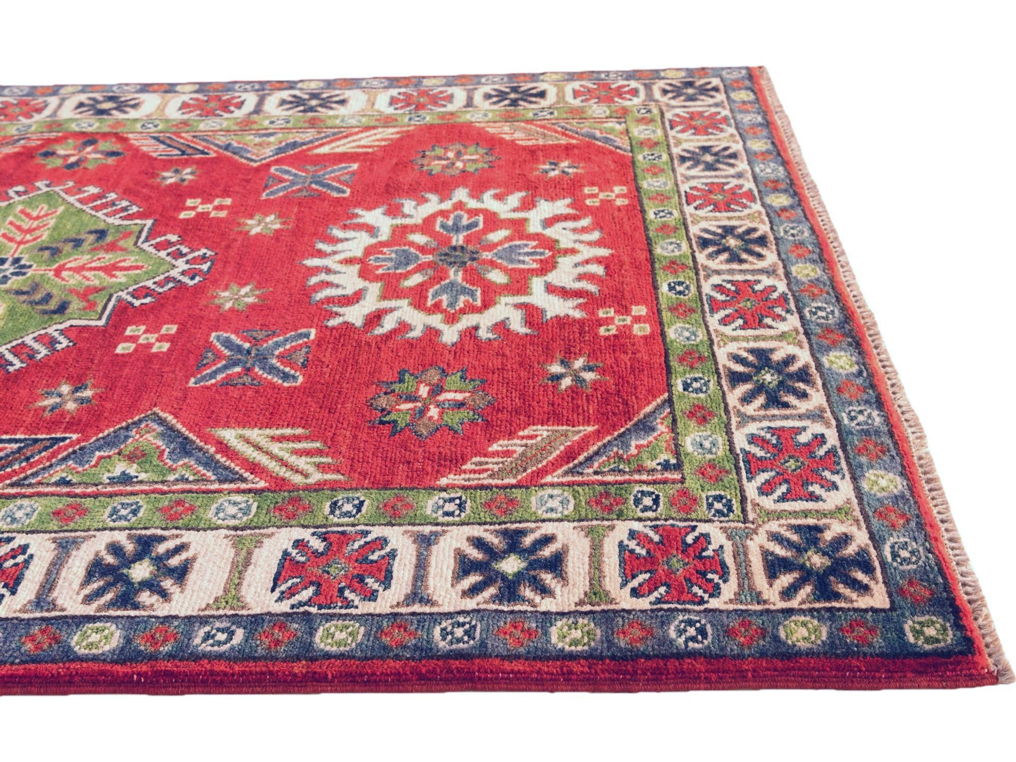 3' 3 x 4' 11 Hand Knotted Kazak Rug