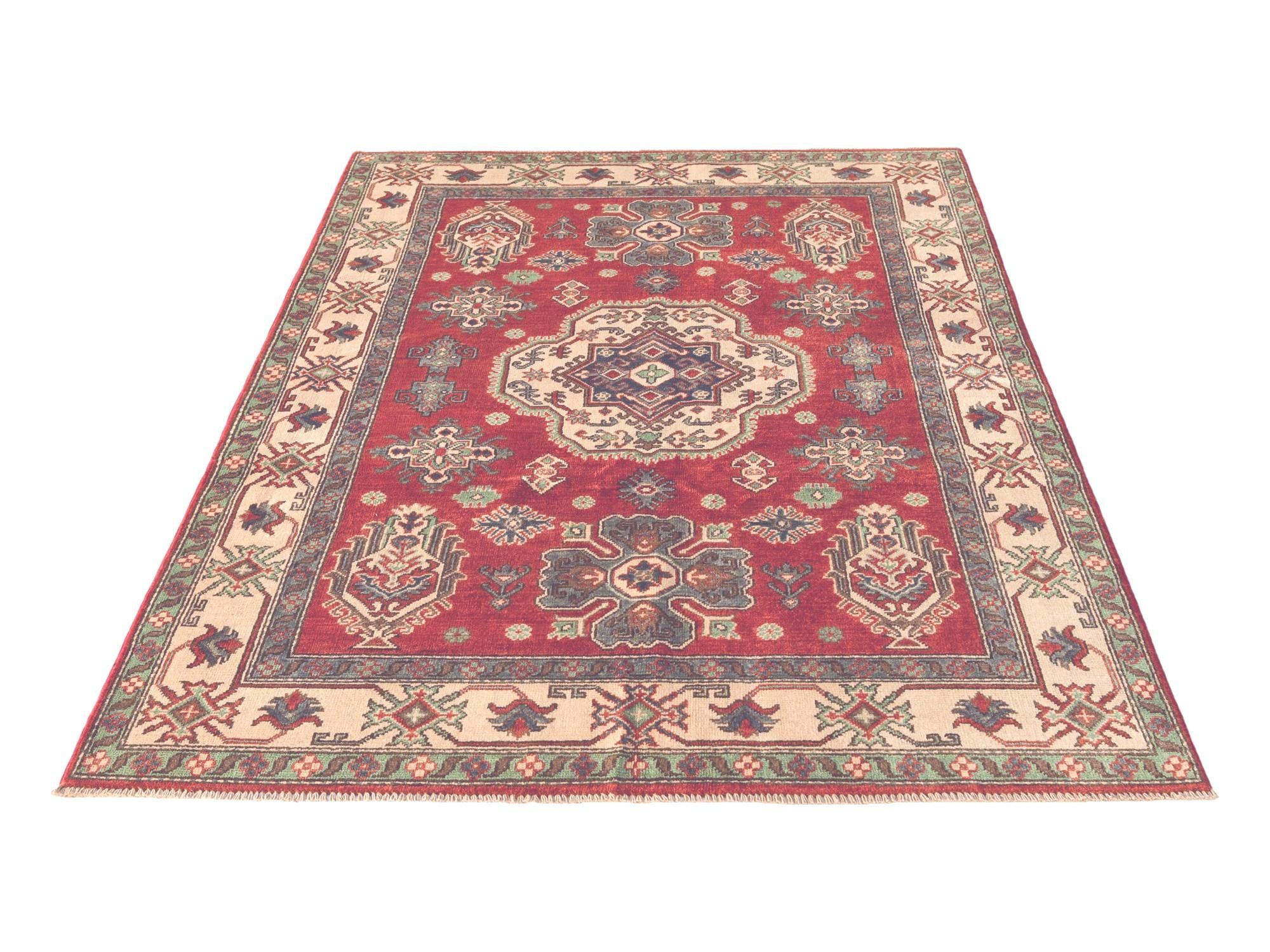 4' 11 x 6' 8 Hand Knotted Kazak Rug