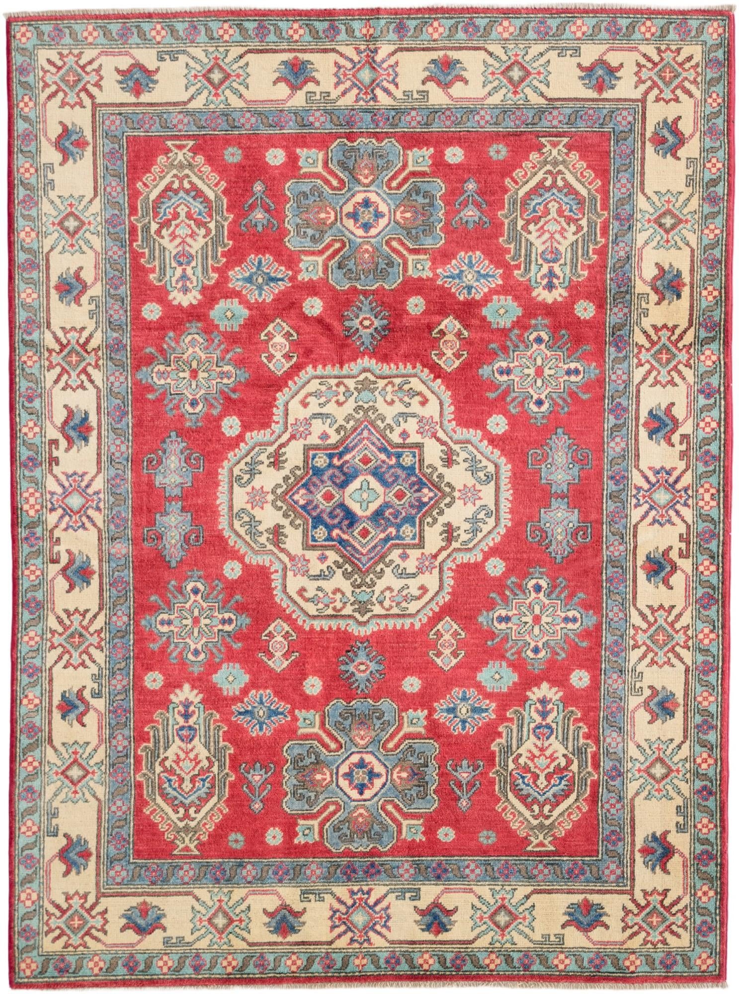 4' 11 x 6' 8 Hand Knotted Kazak Rug