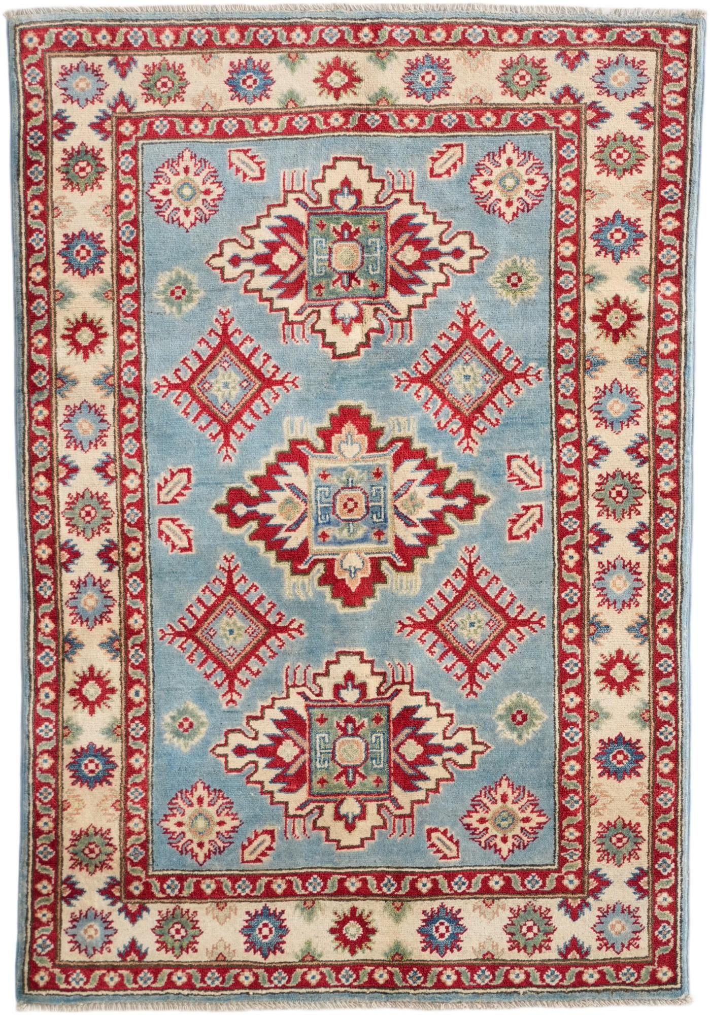 3' 5 x 4' 11 Hand Knotted Kazak Rug