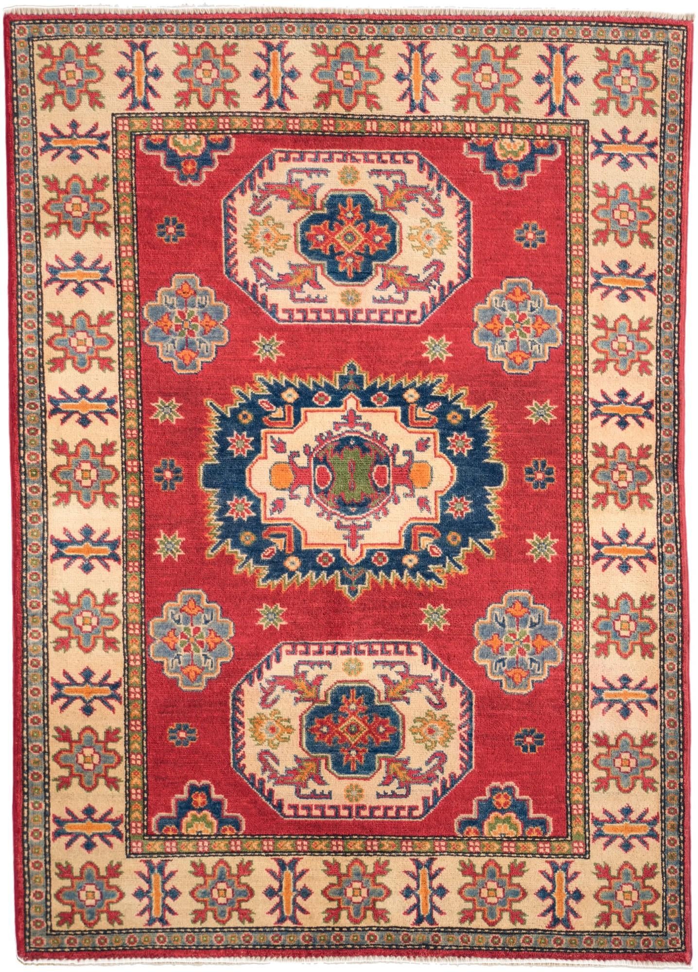4' 1 x 5' 8 Hand Knotted Kazak Rug