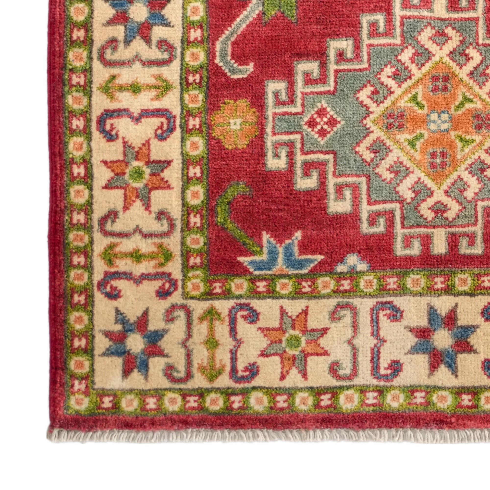2' 7 x 4' 2 Hand Knotted Kazak Rug